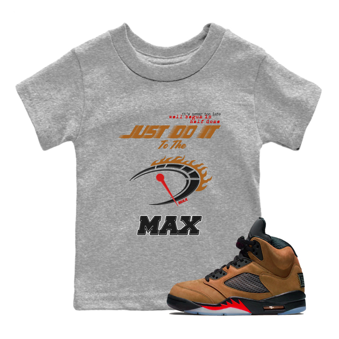 Do It To The Max snkmatch Tees Kids - Air Jordan 5 Archaeo Brown