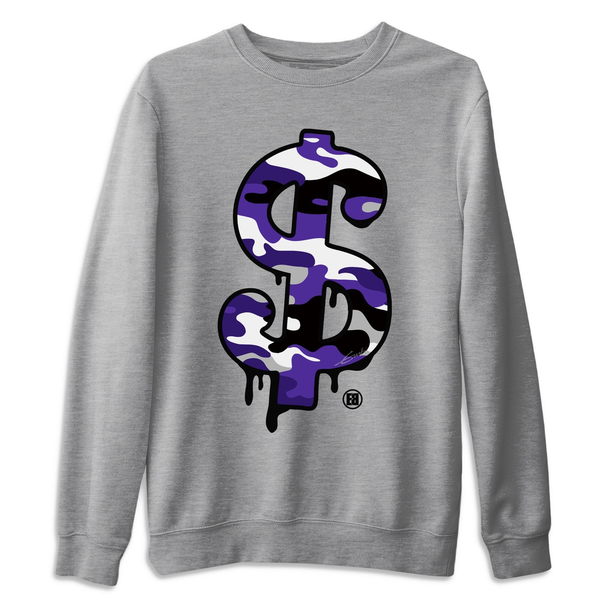 Dollar Camo Unisex Tops - Air Jordan 1 Court Purple