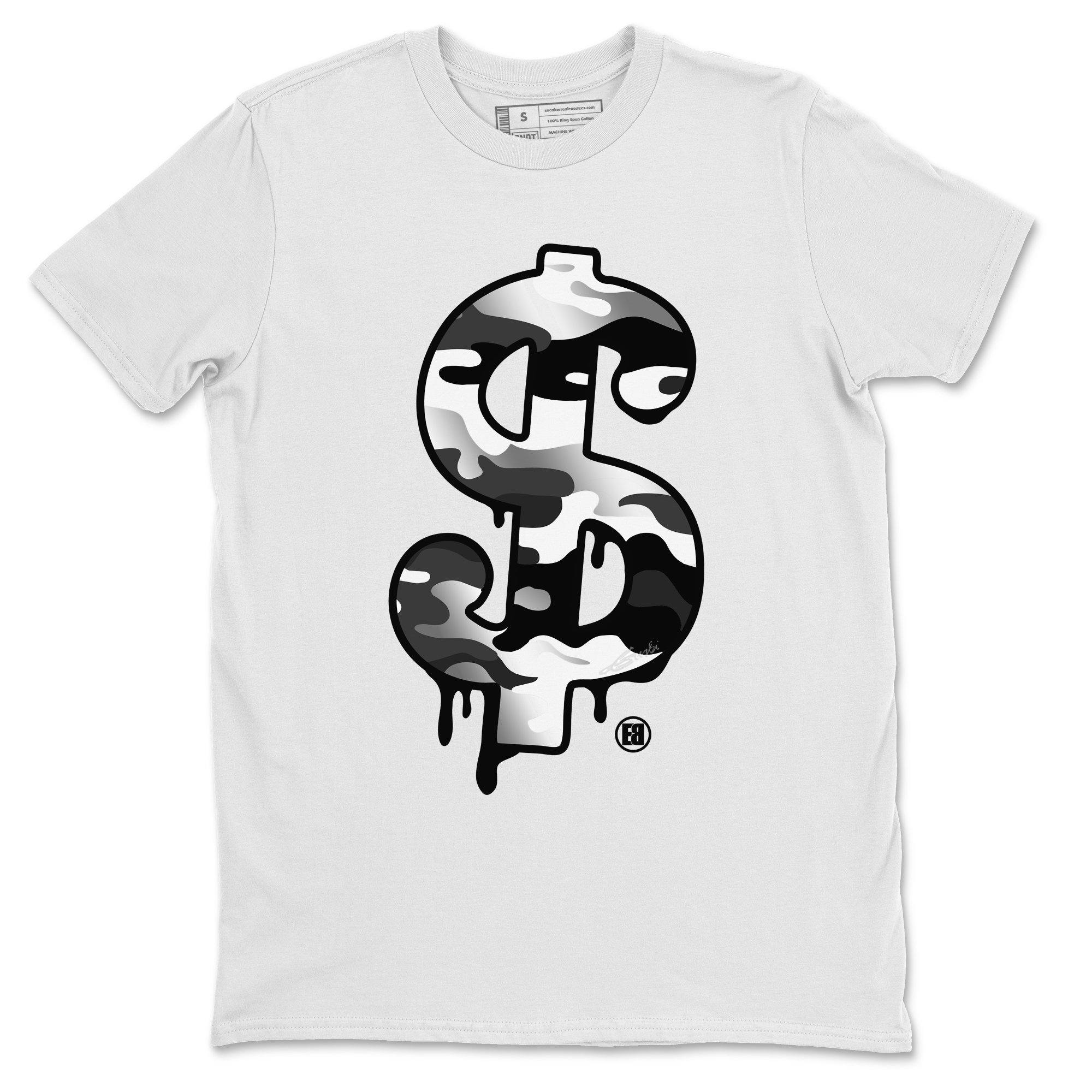 Dollar Camo Unisex Tops - Air Jordan 1 Silver Toe