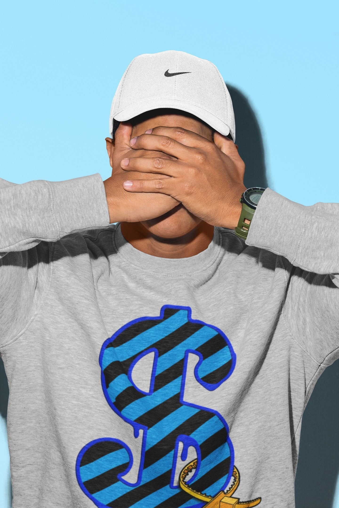 Dollar Camo Unisex Tops - Air Jordan 2 OFF-WHITE Black Blue