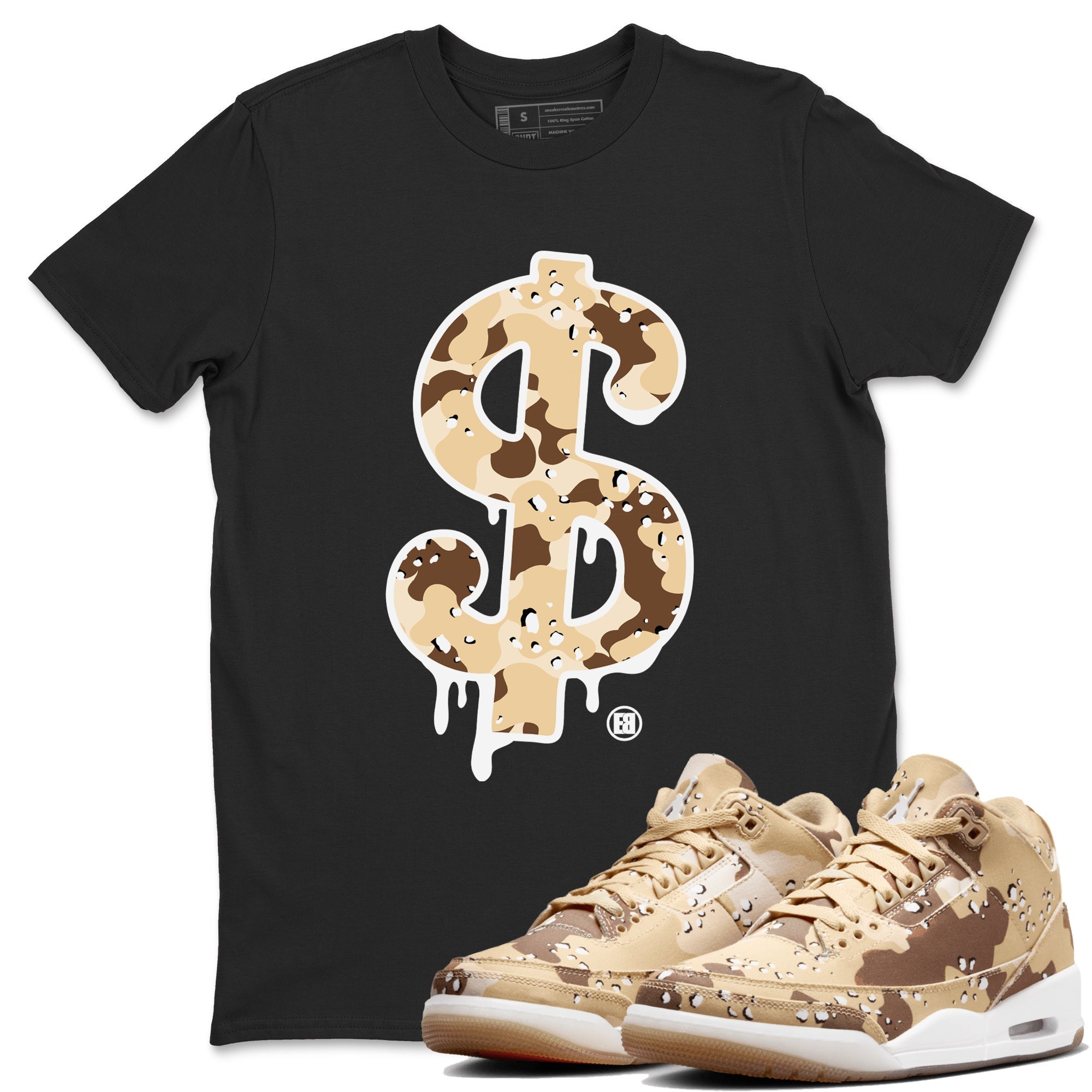 Dollar Camo snkmatch Tees - Air Jordan 3 Desert Camo