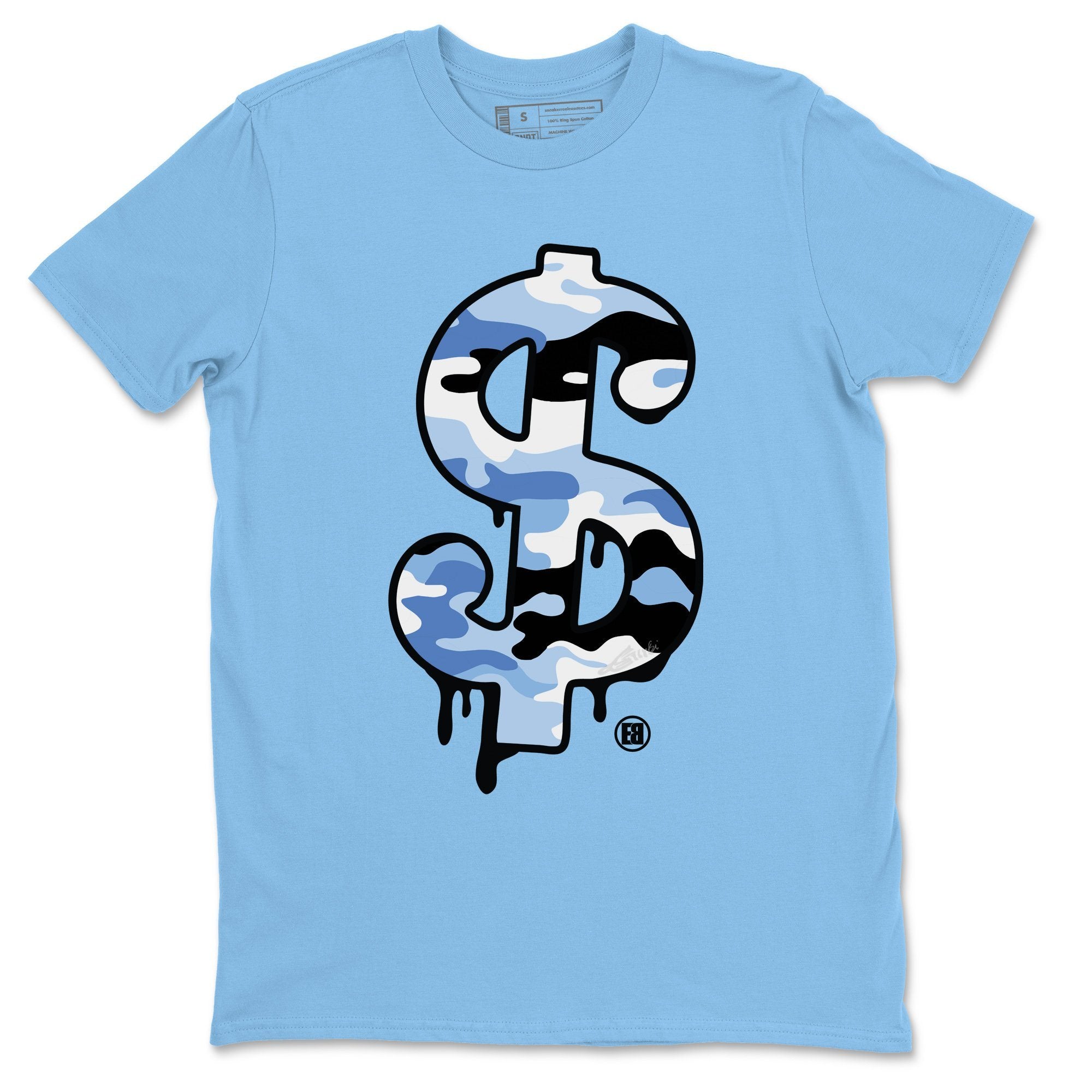 Dollar Camo Unisex Tops - Air Jordan 1 University Blue