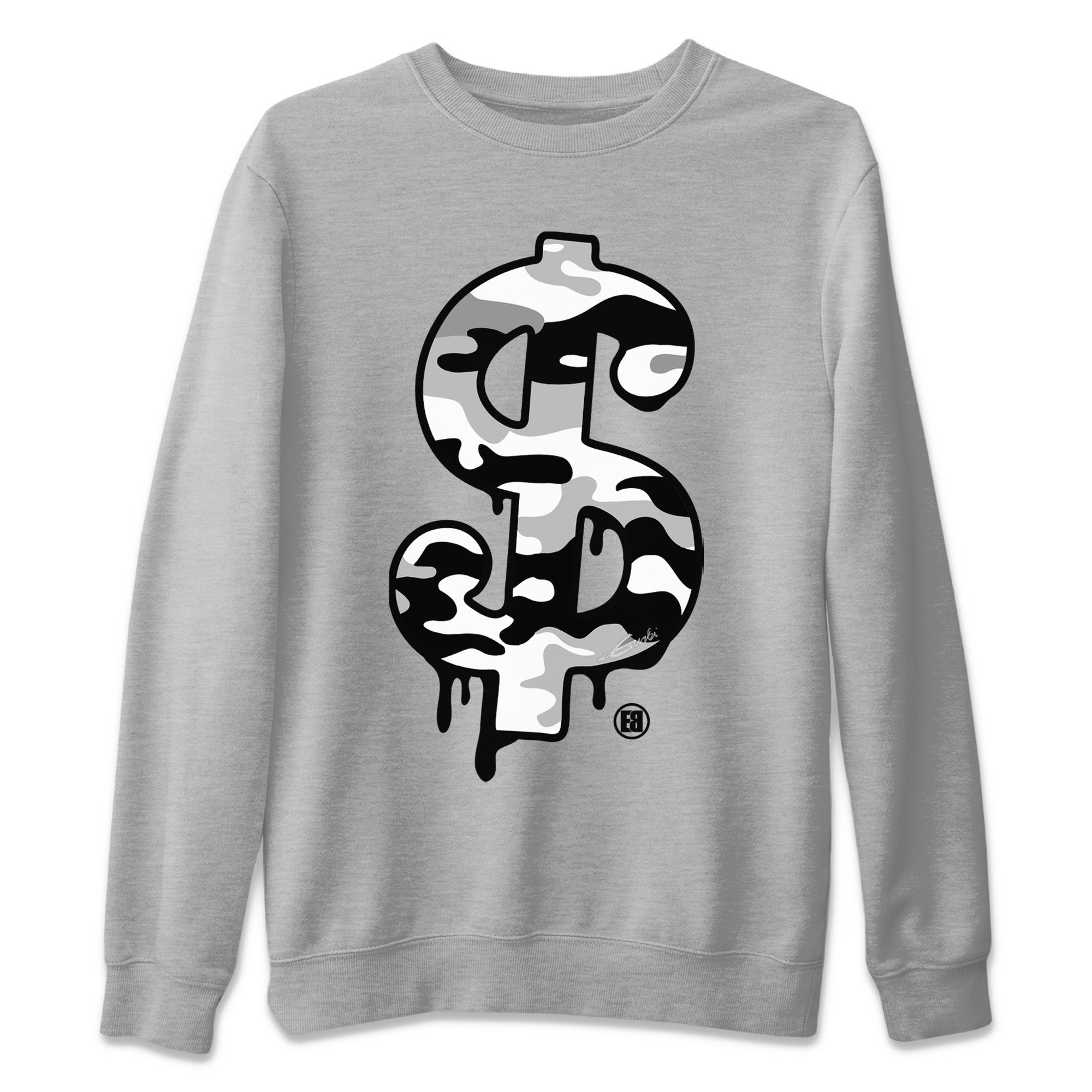 Dollar Camo Unisex Tops - Air Jordan 4 Military Black