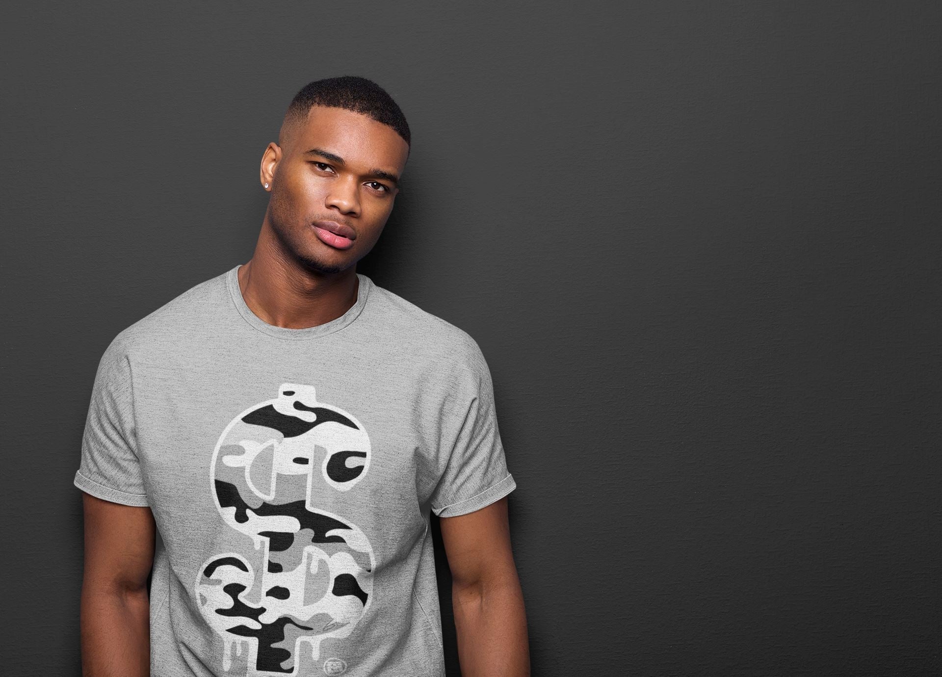 Dollar Camo Unisex Tops - Air Jordan 4 Military Black