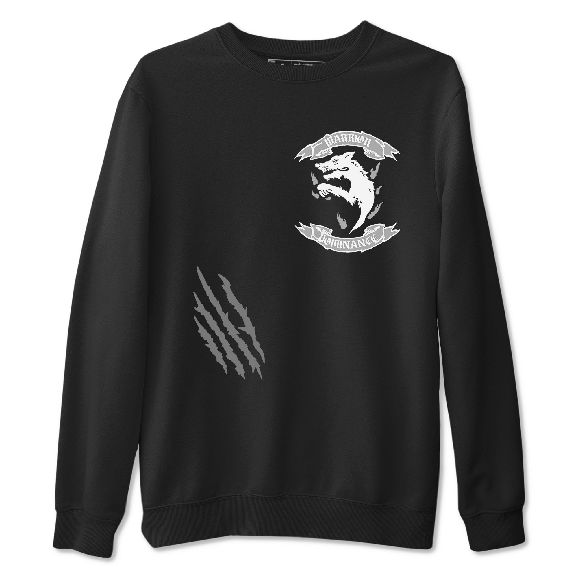 Dominant Wolf snkmatch Tees - Air Jordan 12 Black Wolf Grey