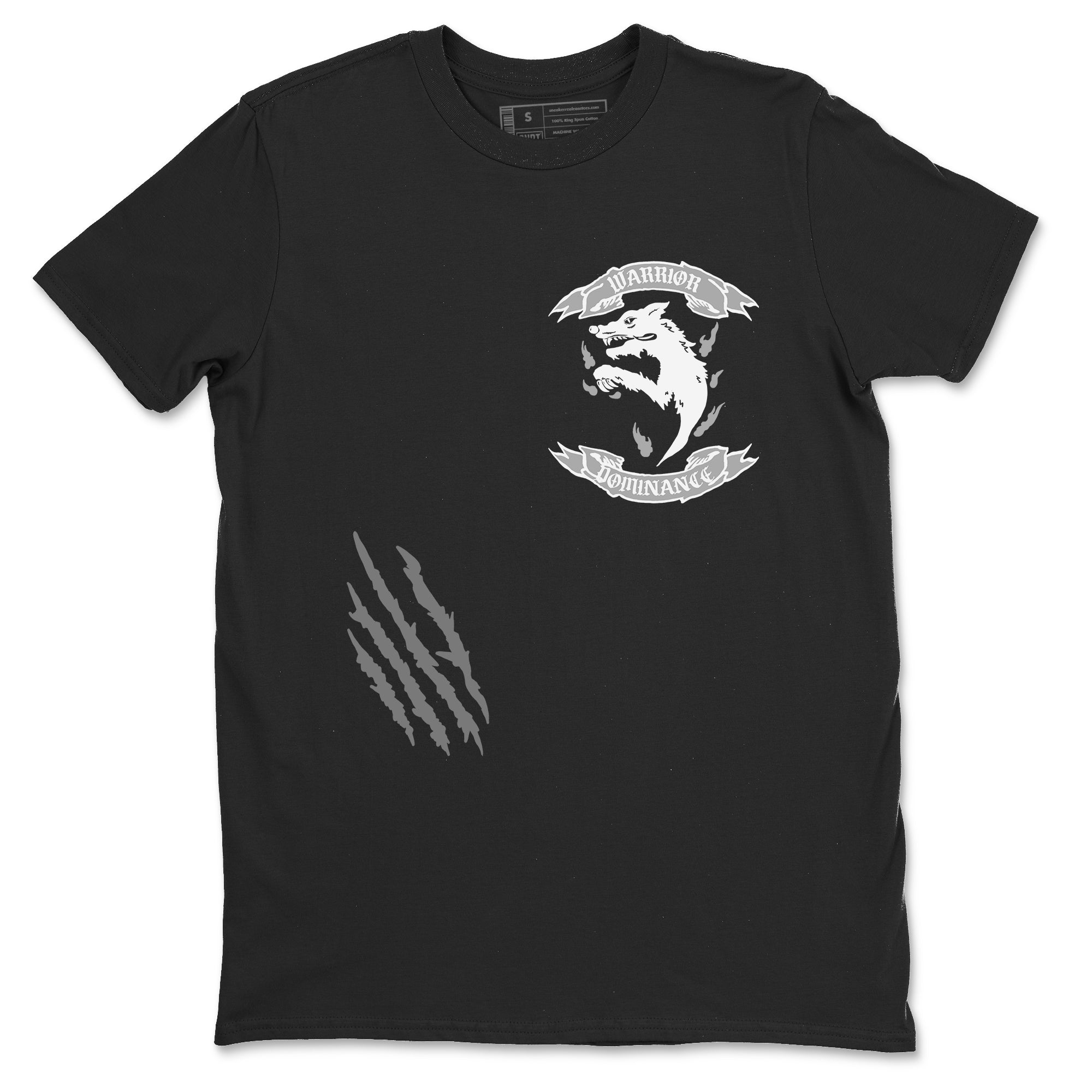 Dominant Wolf snkmatch Tees - Air Jordan 12 Black Wolf Grey