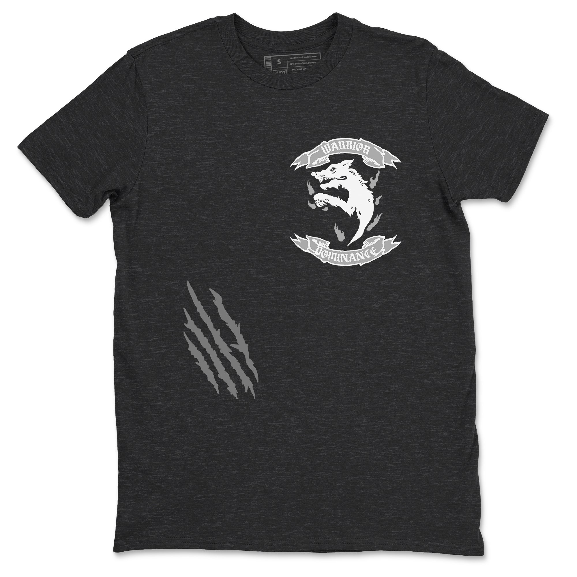 Dominant Wolf snkmatch Tees - Air Jordan 12 Black Wolf Grey