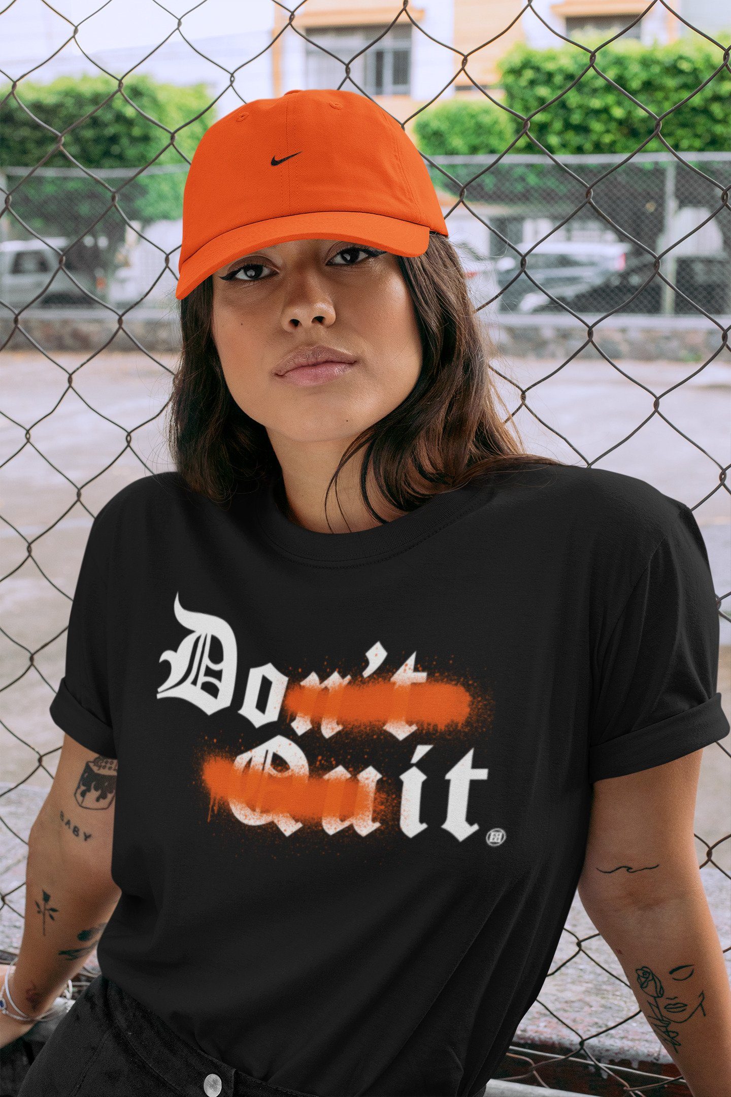 Don't Quit Do It Unisex Tops - Air Jordan 1 Electro Orange