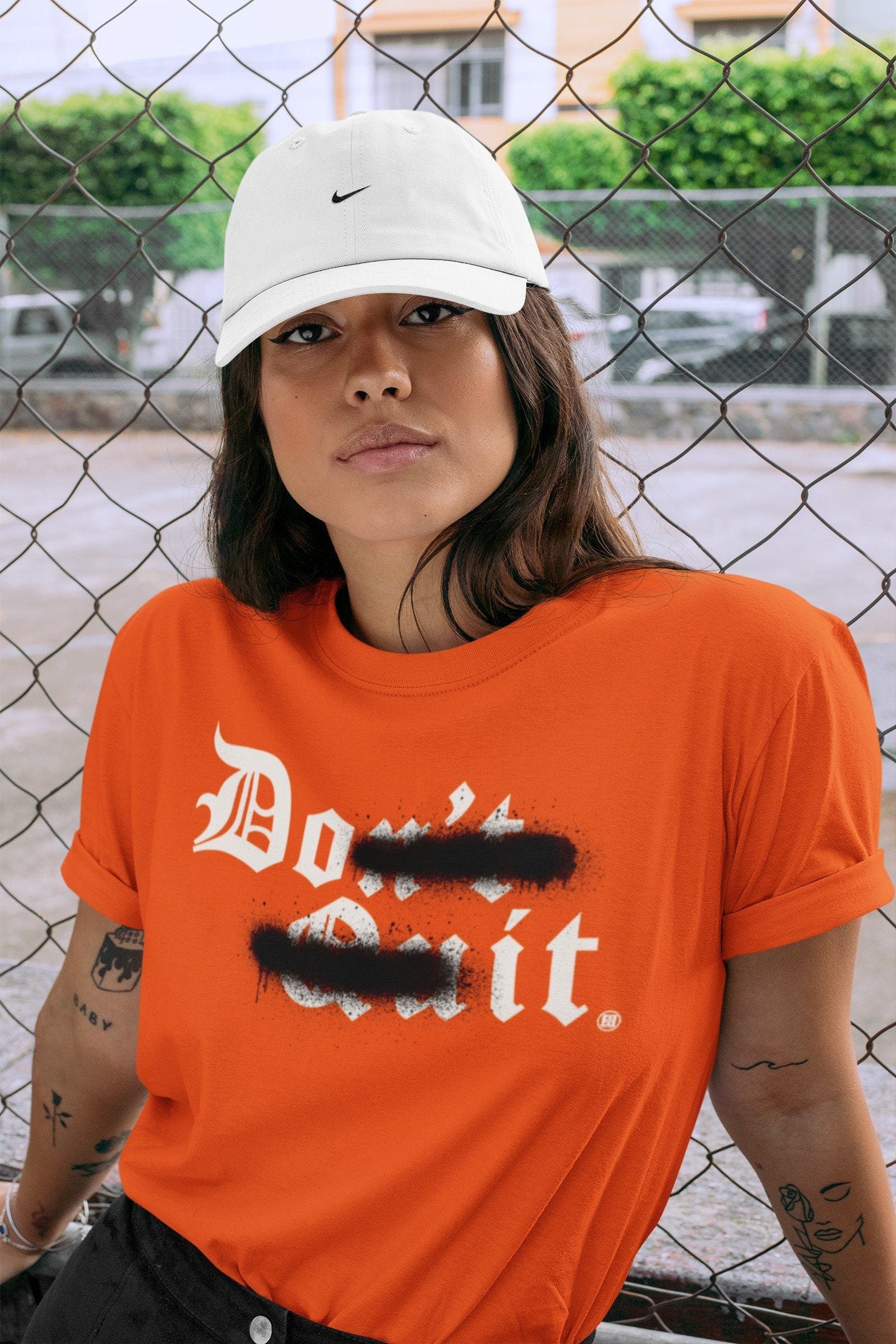 Don't Quit Do It Unisex Tops - Air Jordan 1 Electro Orange