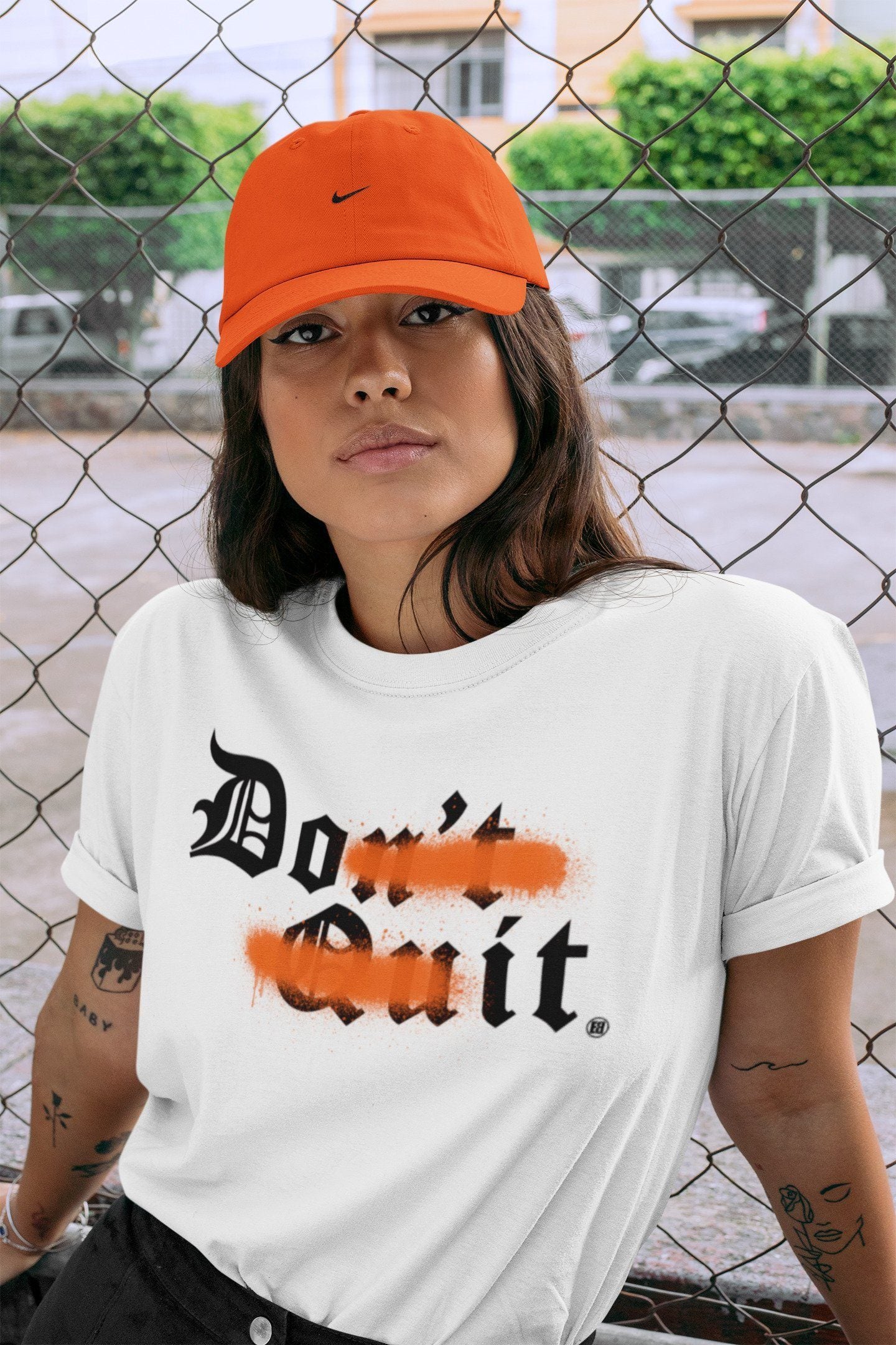 Don't Quit Do It Unisex Tops - Air Jordan 1 Electro Orange