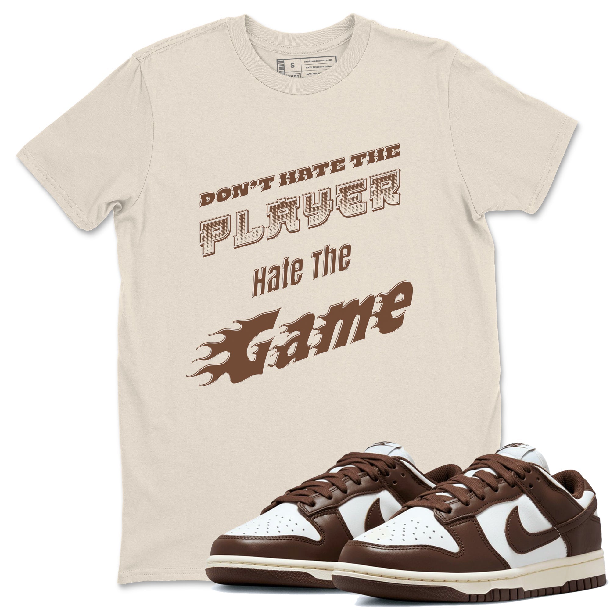 Don't Hate The Player snkmatch Tee - Dunk Cacao Wow