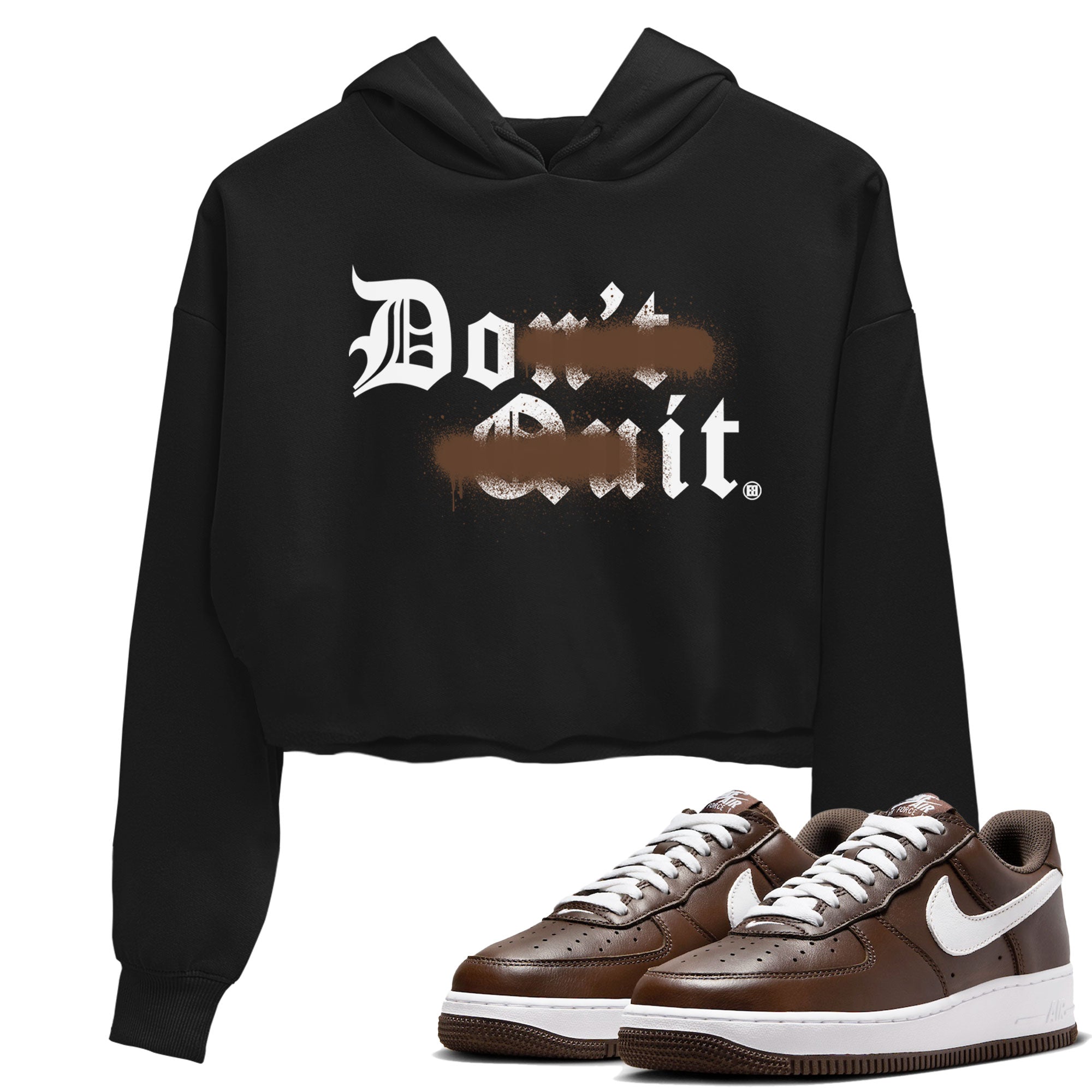 Don't Quit Do It snkmatch Women's Top - Air Force 1 Chocolate