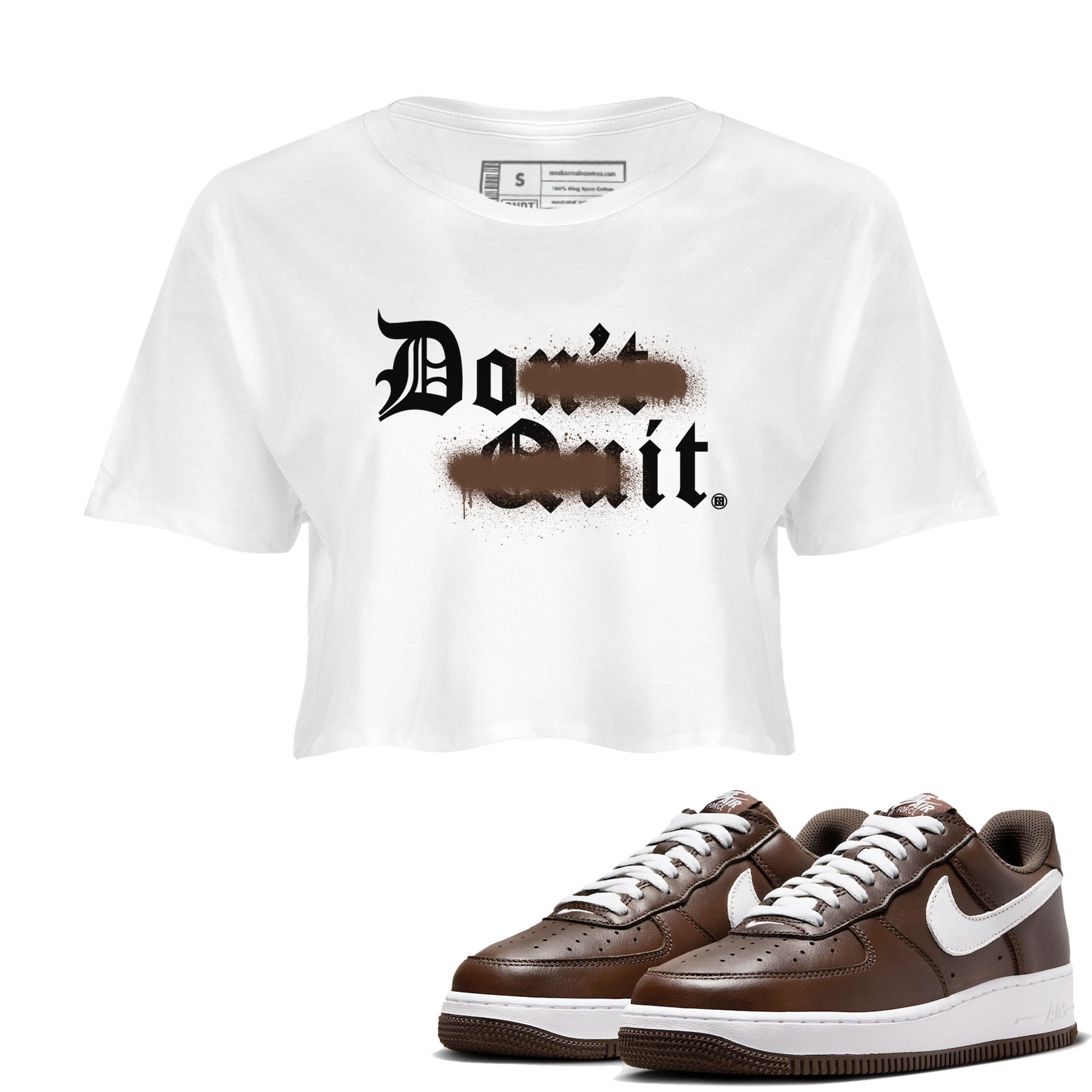Don't Quit Do It snkmatch Women's Top - Air Force 1 Chocolate