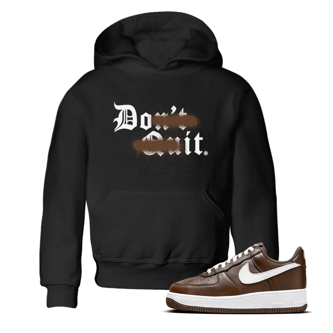 Don't Quit Do It snkmatch Tee Kids - Air Force 1 Chocolate