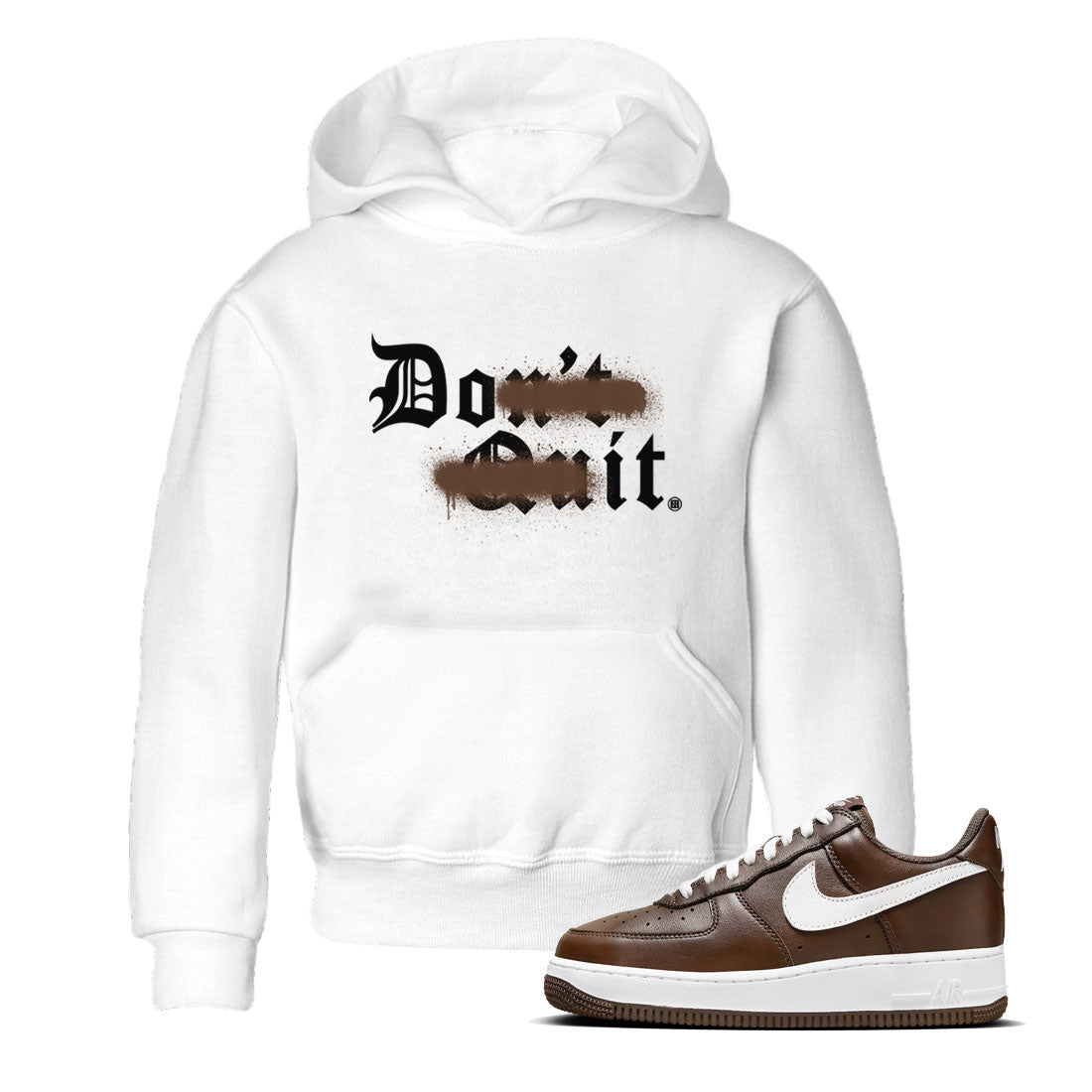 Don't Quit Do It snkmatch Tee Kids - Air Force 1 Chocolate