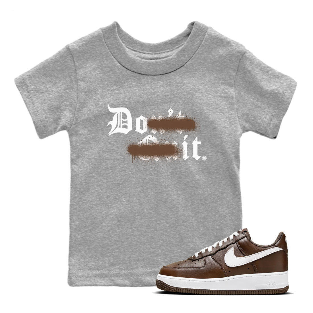 Don't Quit Do It snkmatch Tee Kids - Air Force 1 Chocolate