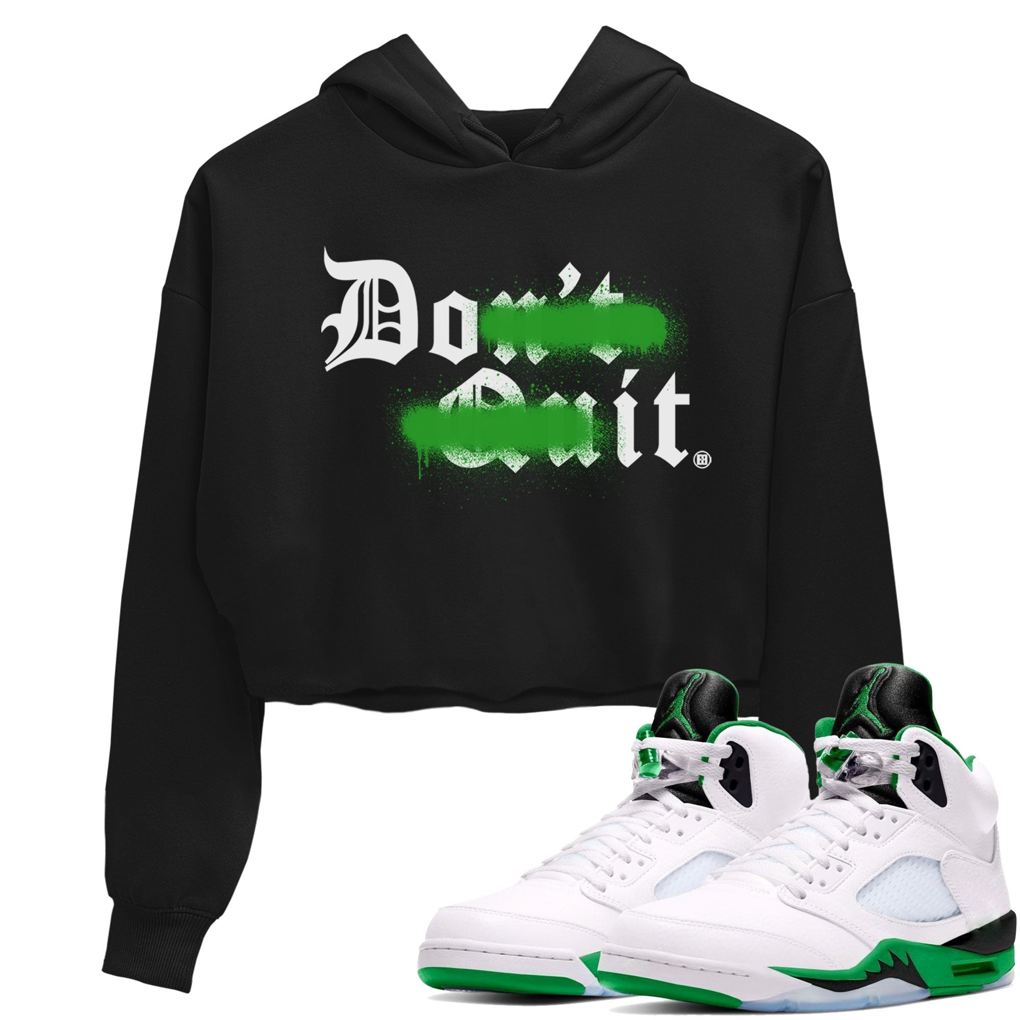 Don't Quit Do It snkmatch Women's Top - Air Jordan 5 Lucky Green