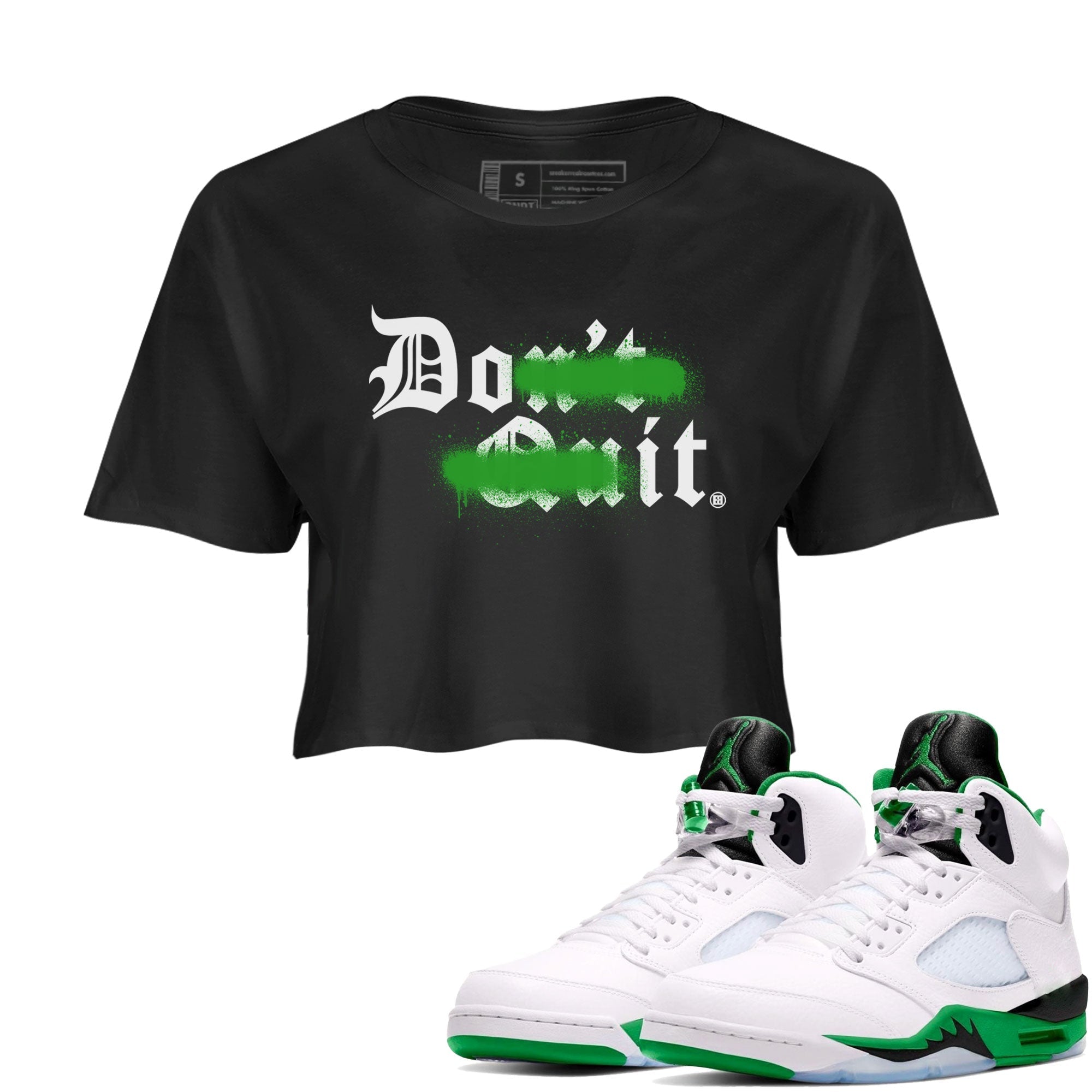 Don't Quit Do It snkmatch Women's Top - Air Jordan 5 Lucky Green