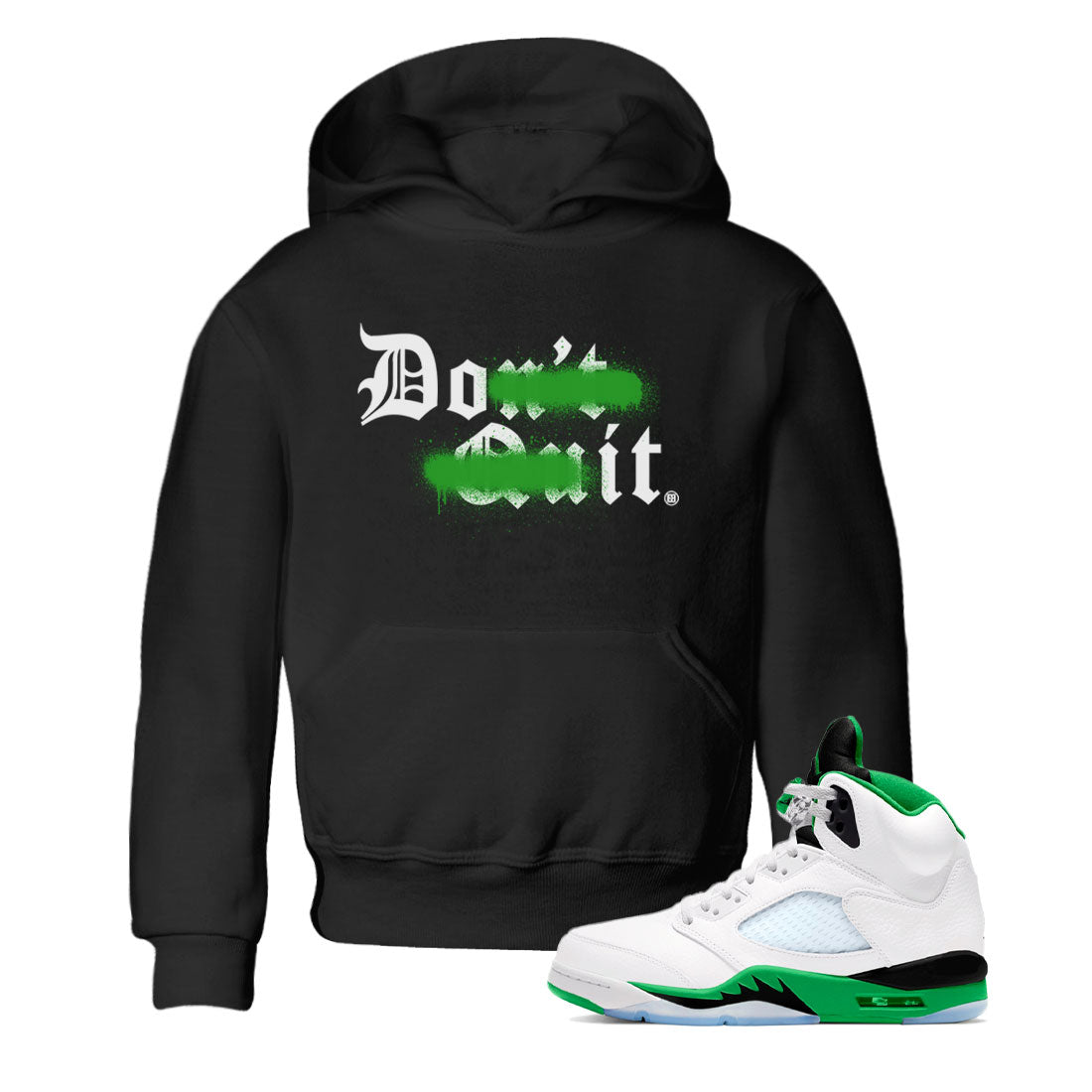 Don't Quit Do It snkmatch Tee Kids - Air Jordan 5 Lucky Green