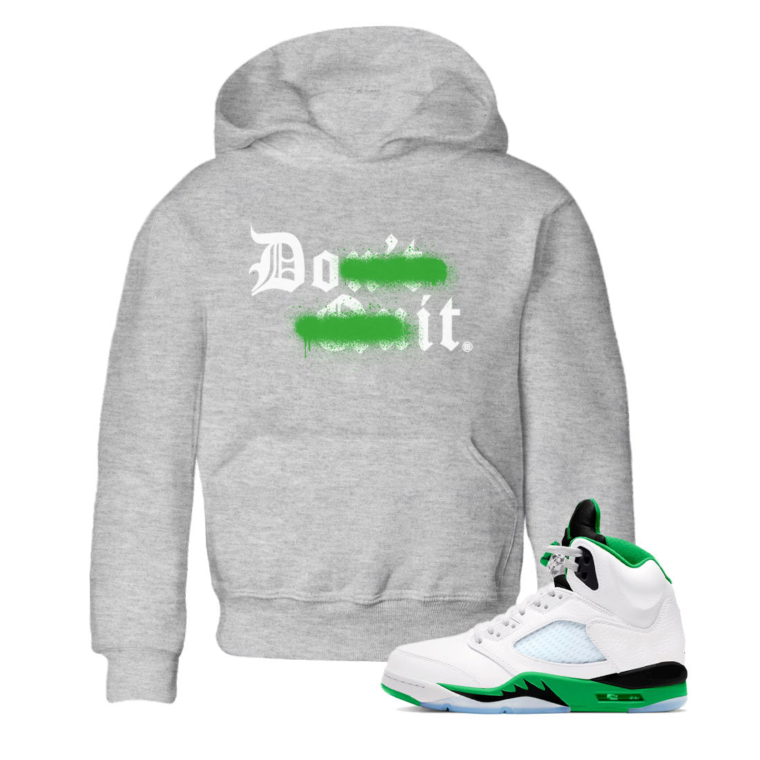 Don't Quit Do It snkmatch Tee Kids - Air Jordan 5 Lucky Green