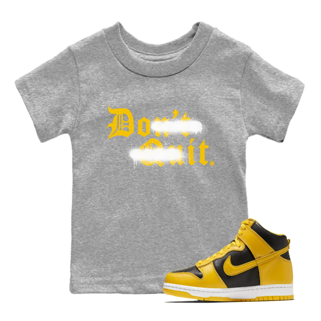 Don't Quit Do It snkmatch Tees Kids - Dunk High Pollen
