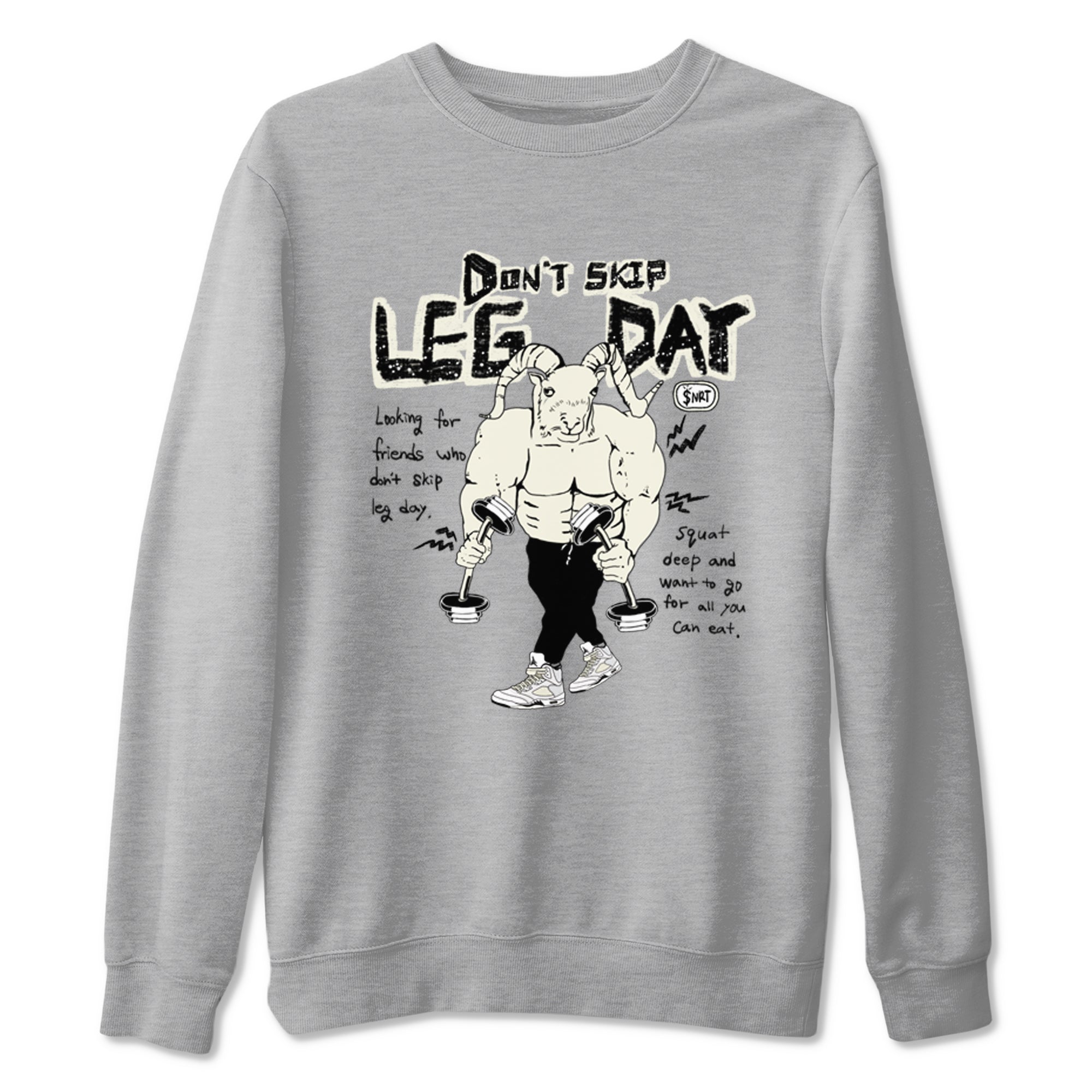 Don't Skip Leg Day snkmatch Tees - Air Jordan 5 Sail