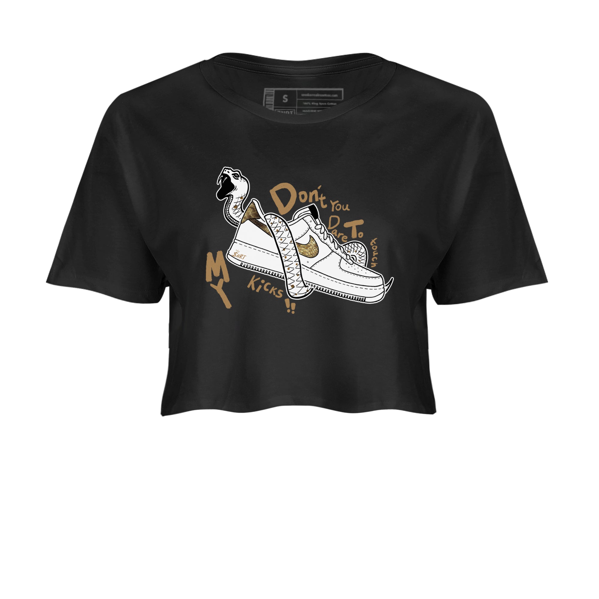 Don't Touch My Kicks snkmatch Women's Top - Air Force 1 Ivory Snake