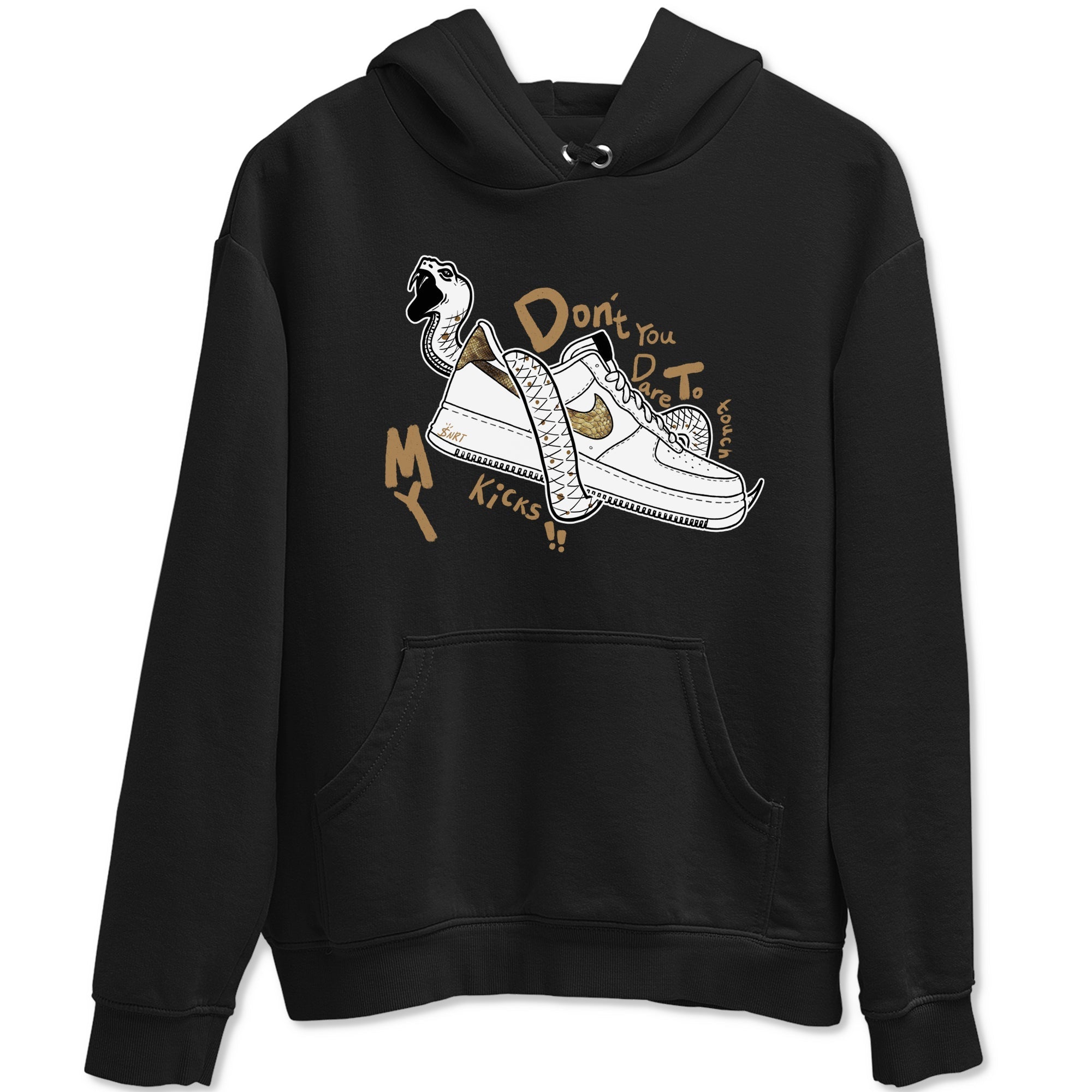 Don't Touch My Kicks snkmatch Tees - Air Force 1 Ivory Snake