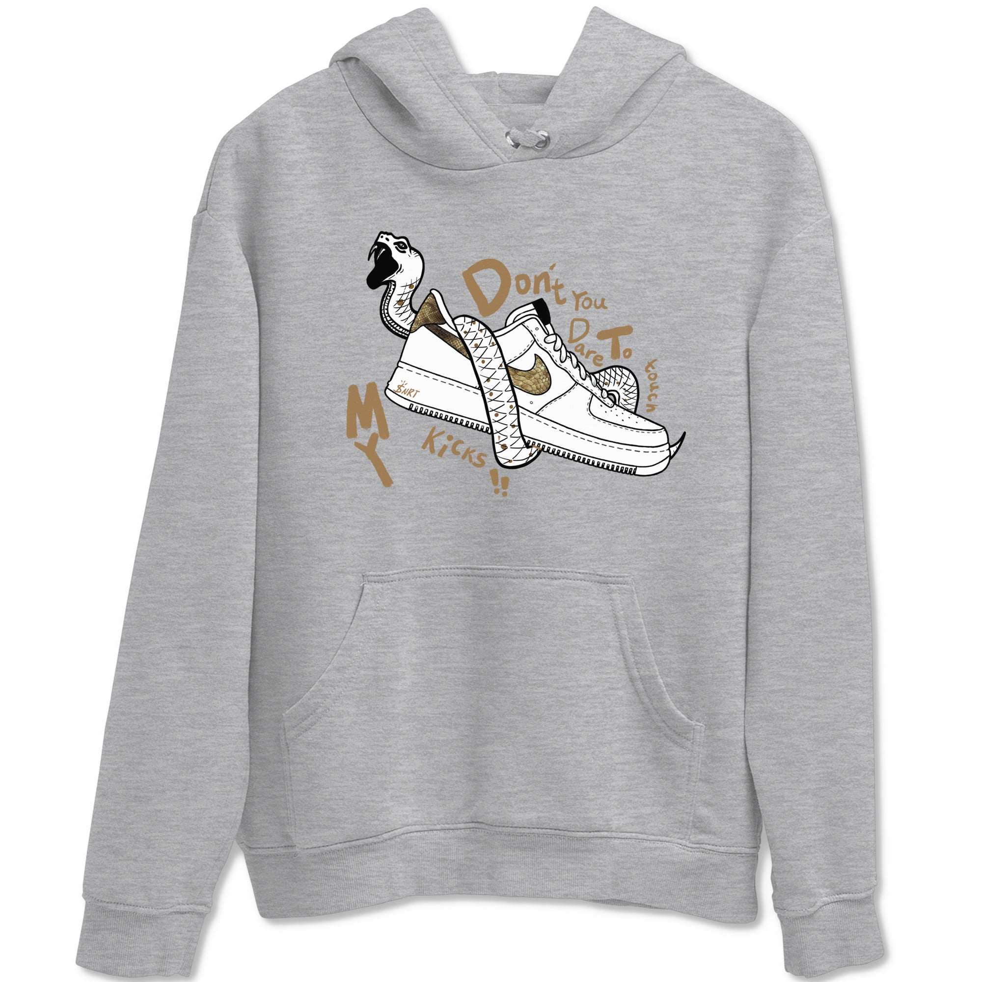 Don't Touch My Kicks snkmatch Tees - Air Force 1 Ivory Snake