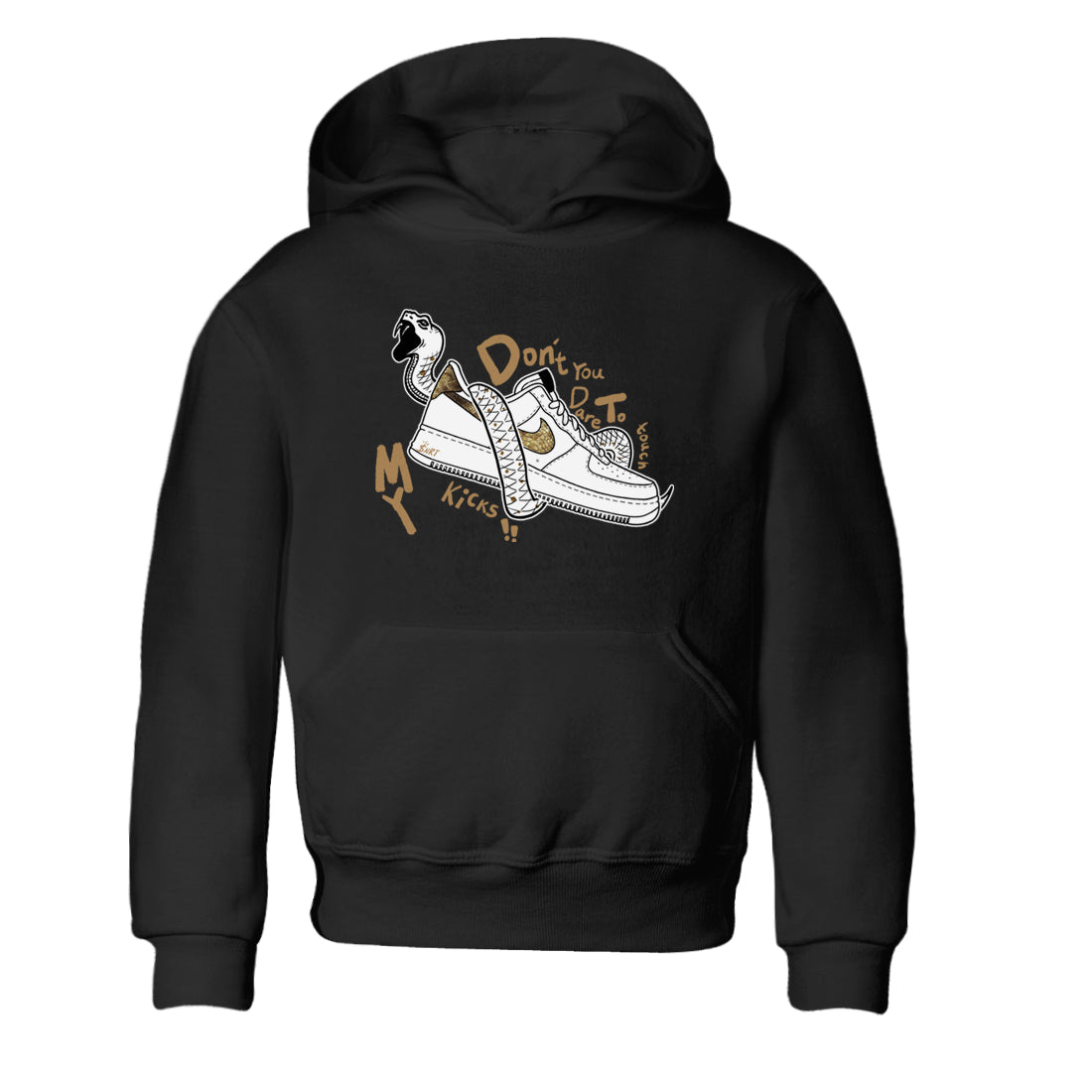 Don't Touch My Kicks snkmatch Tees Kids - Air Force 1 Ivory Snake