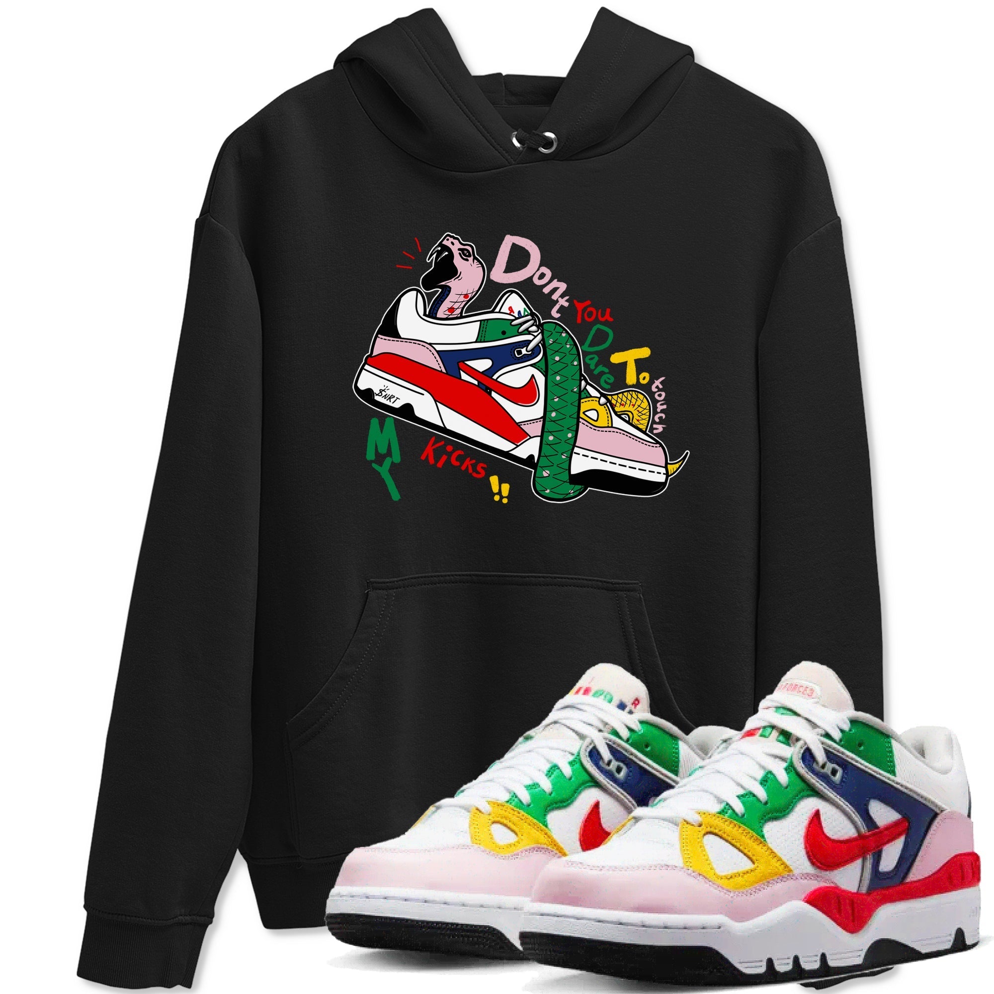 Don't Touch My Kicks snkmatch Tees - Air Force 3 Blue Void and Tour Yellow