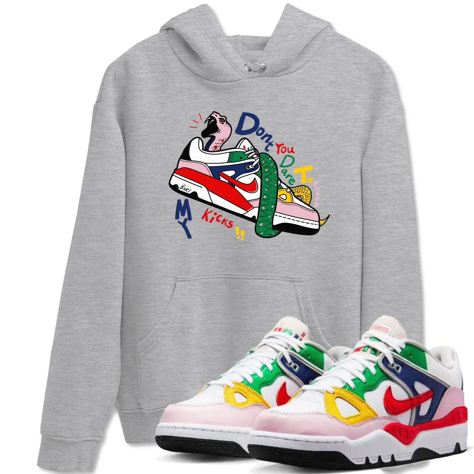 Don't Touch My Kicks snkmatch Tees - Air Force 3 Blue Void and Tour Yellow