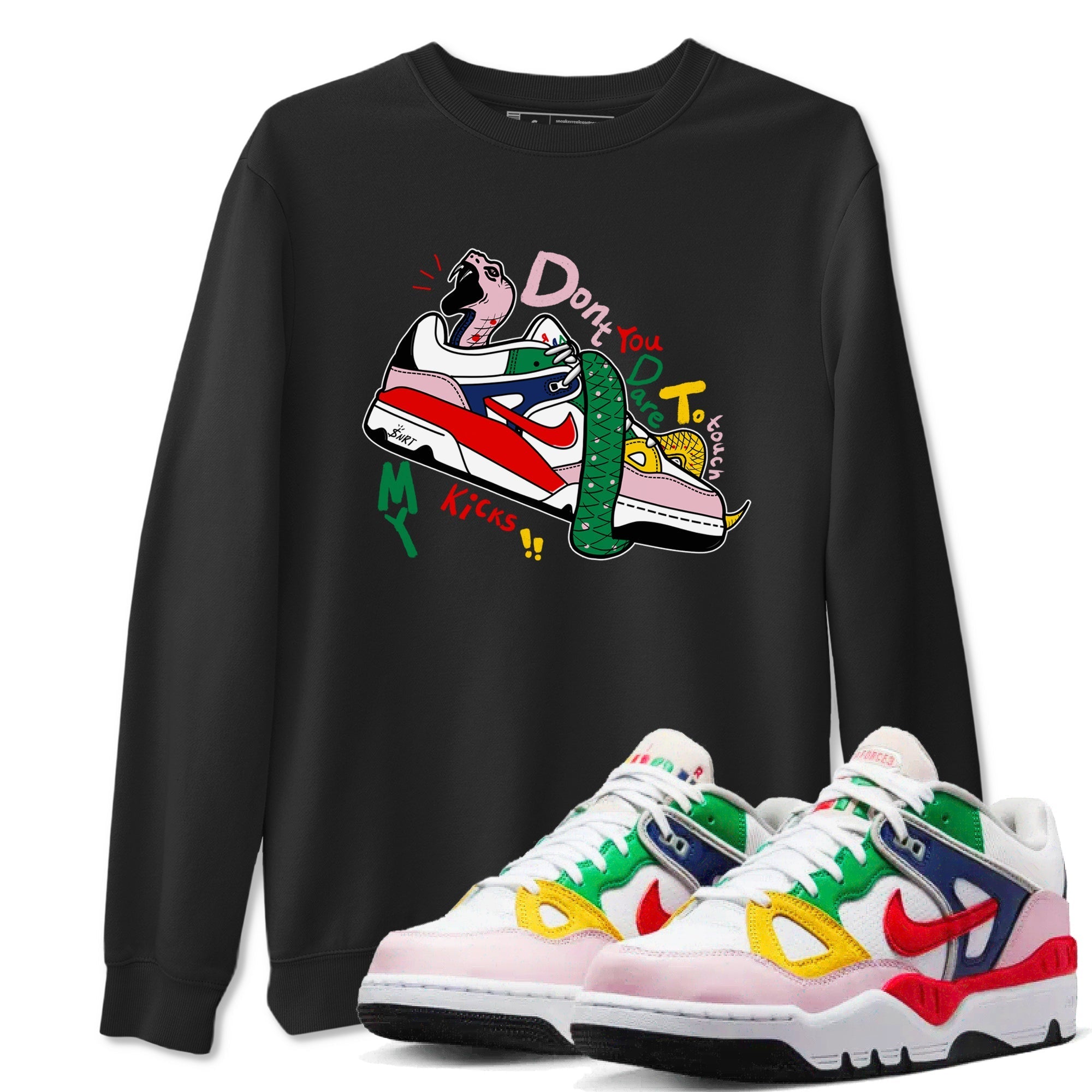 Don't Touch My Kicks snkmatch Tees - Air Force 3 Blue Void and Tour Yellow