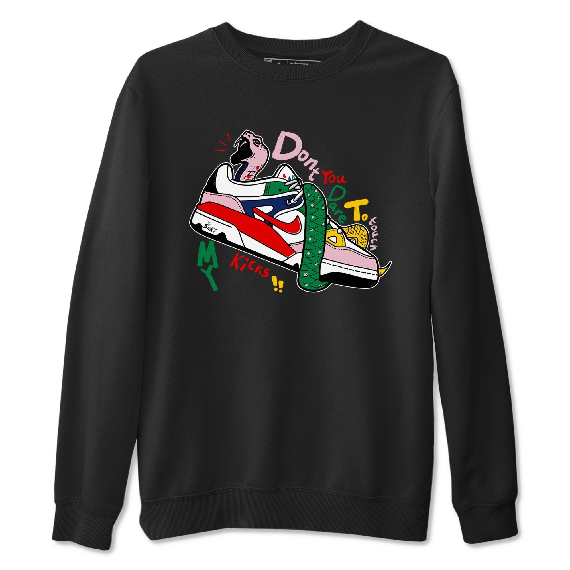 Don't Touch My Kicks snkmatch Tees - Air Force 3 Blue Void and Tour Yellow