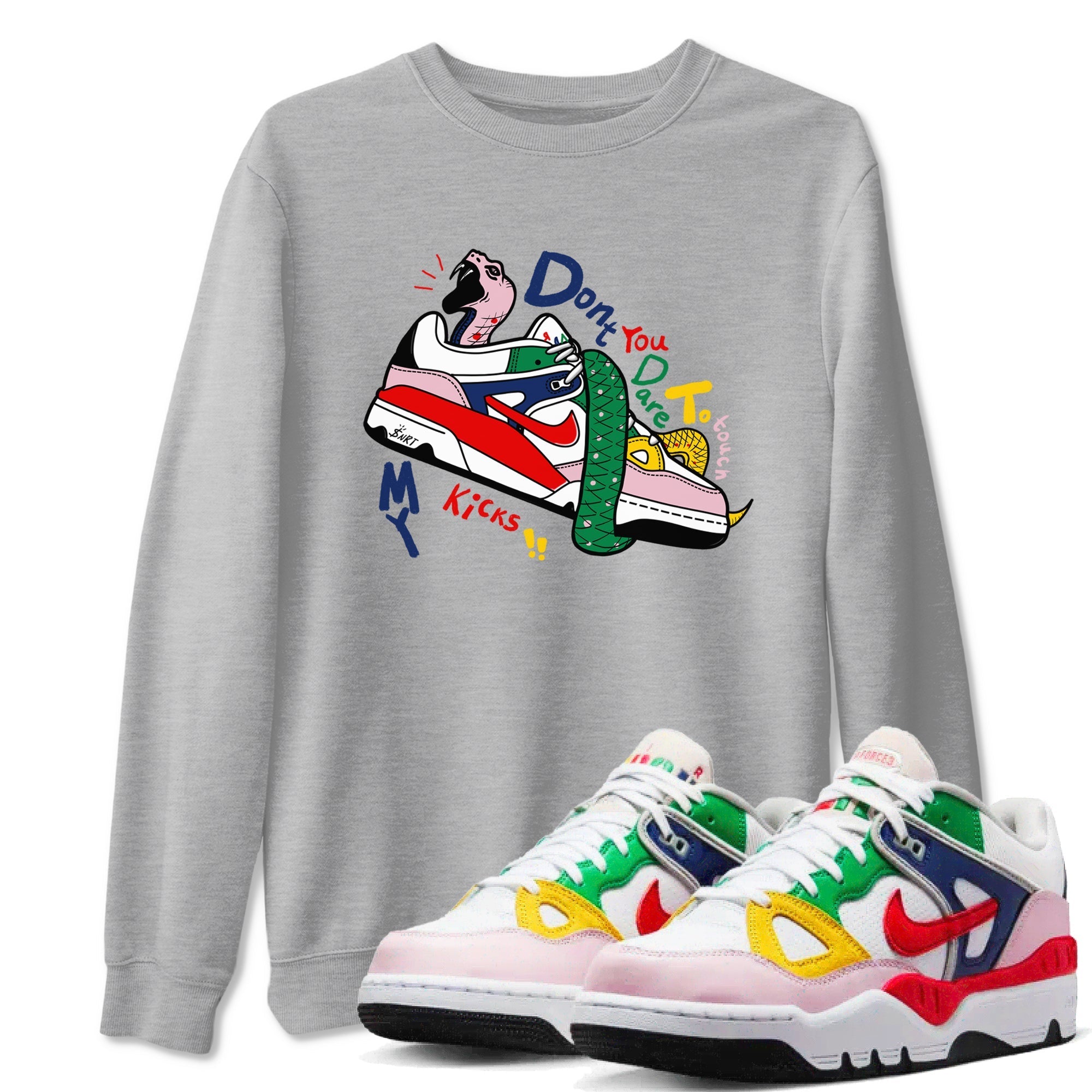 Don't Touch My Kicks snkmatch Tees - Air Force 3 Blue Void and Tour Yellow