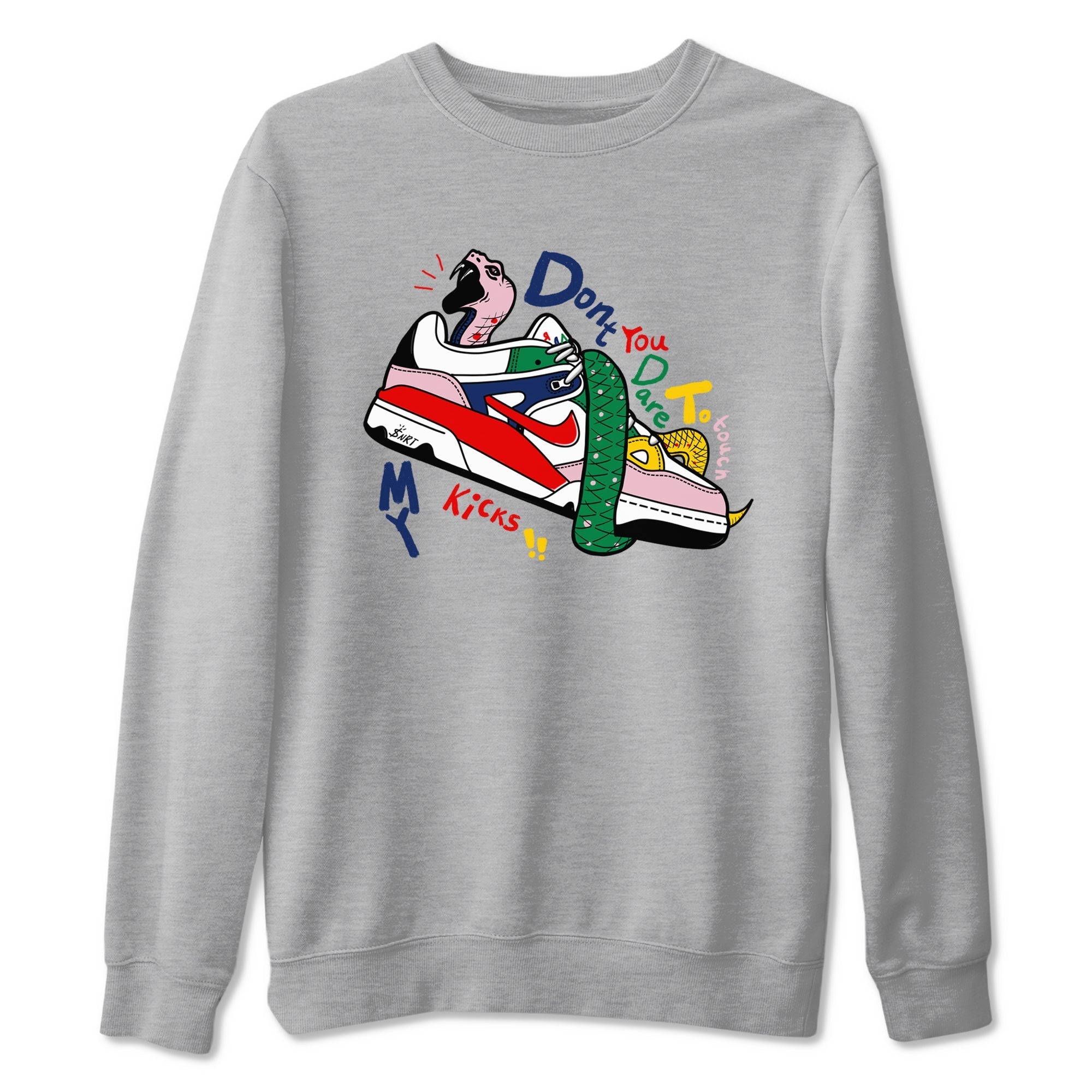 Don't Touch My Kicks snkmatch Tees - Air Force 3 Blue Void and Tour Yellow