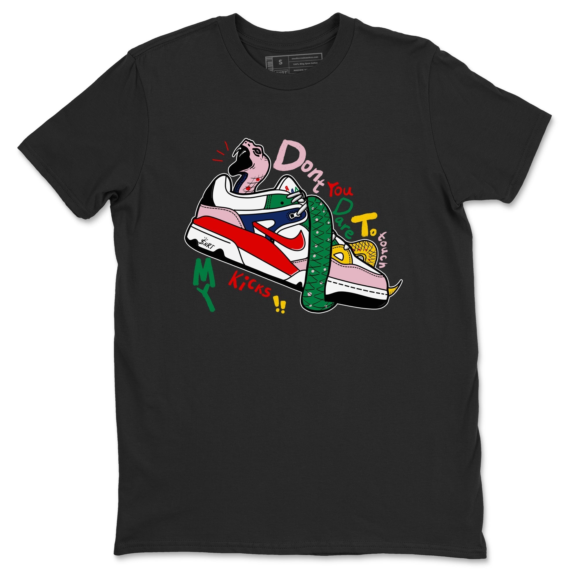 Don't Touch My Kicks snkmatch Tees - Air Force 3 Blue Void and Tour Yellow