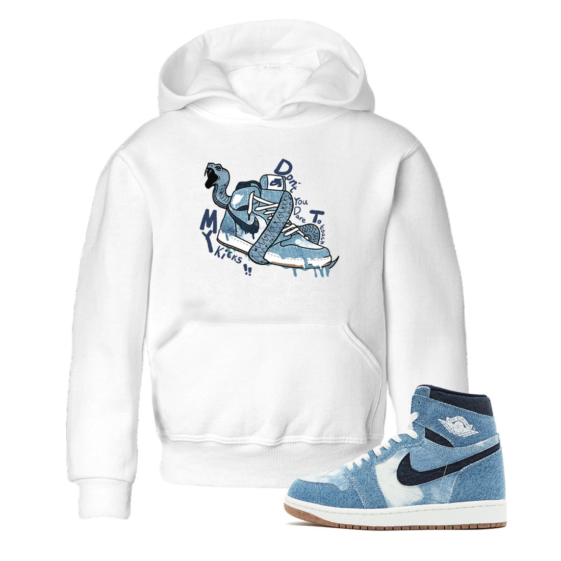 Don't Touch My Kicks snkmatch Tees Kids - Air Jordan 1 Denim 2024
