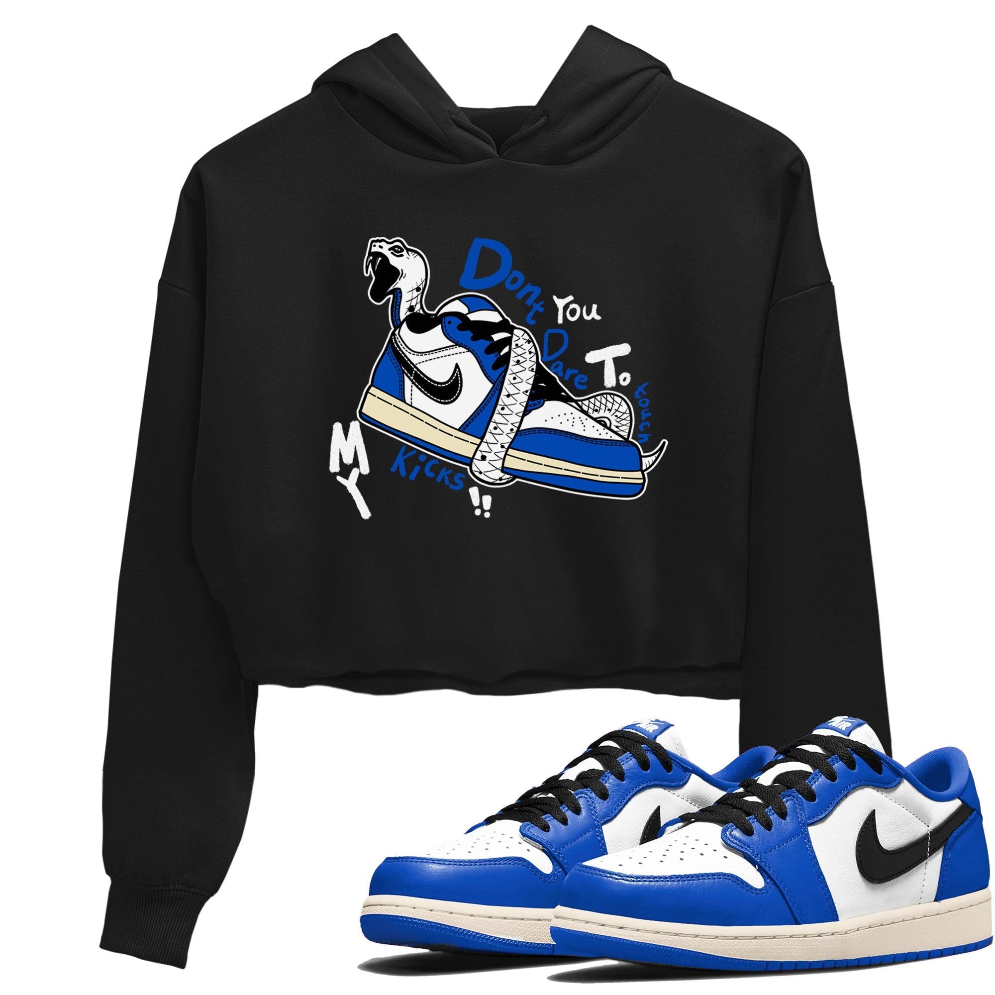 Don't Touch My Kicks snkmatch Women's Top - Air Jordan 1 Game Royal