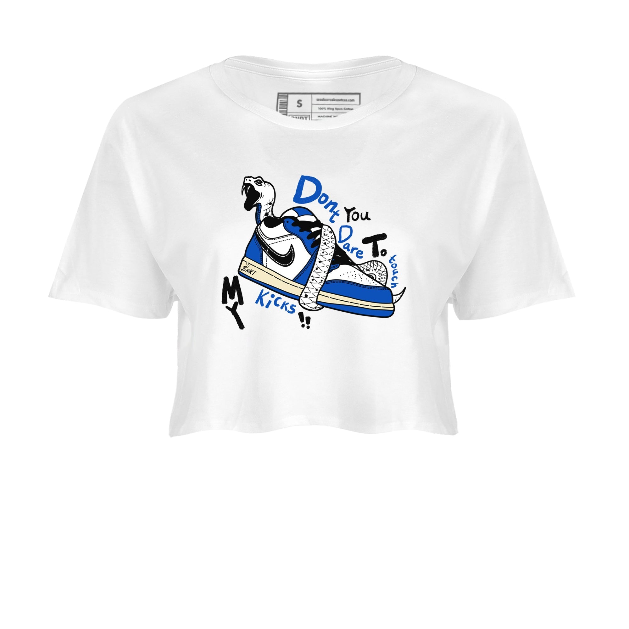 Don't Touch My Kicks snkmatch Women's Top - Air Jordan 1 Game Royal