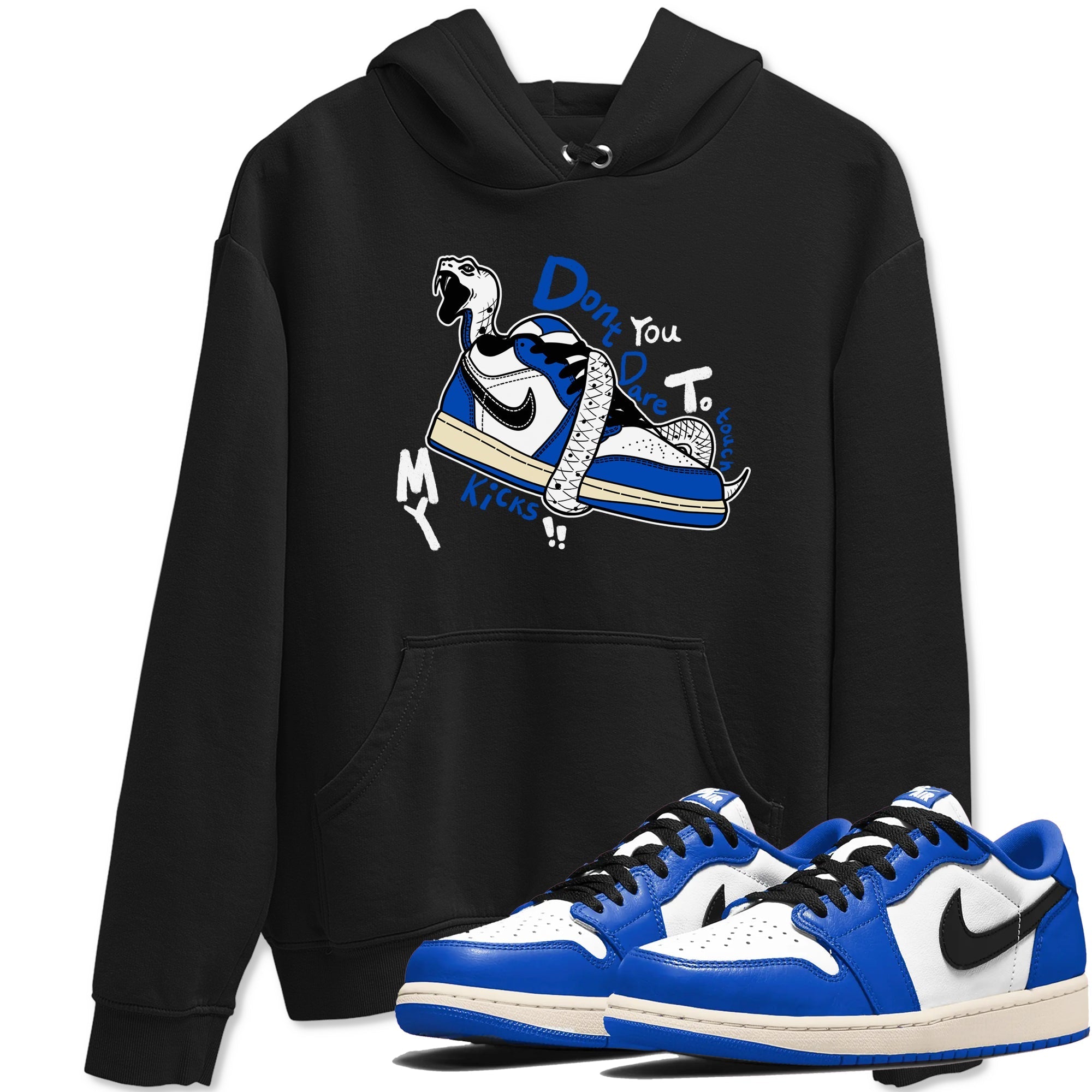 Don't Touch My Kicks snkmatch Tees - Air Jordan 1 Game Royal