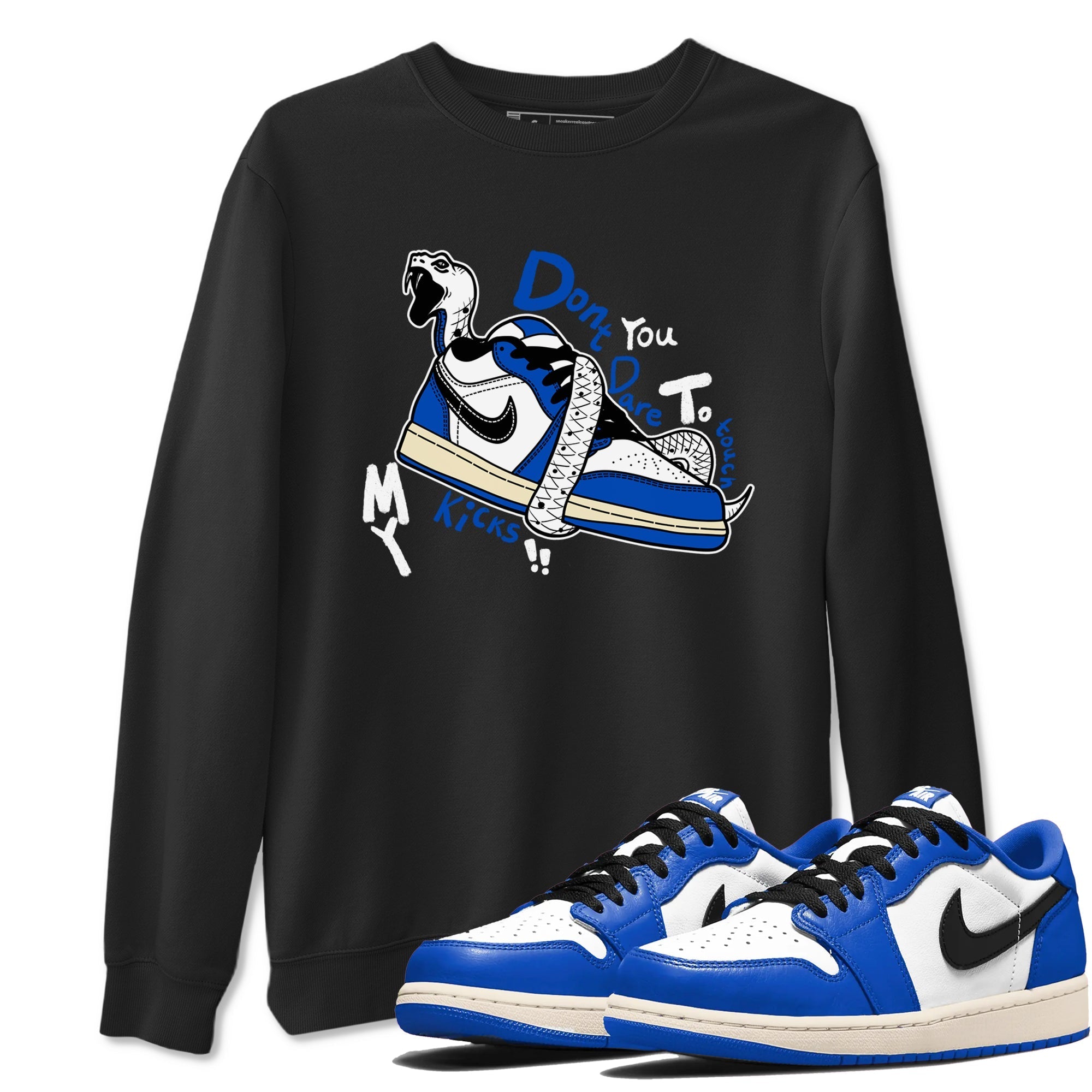 Don't Touch My Kicks snkmatch Tees - Air Jordan 1 Game Royal