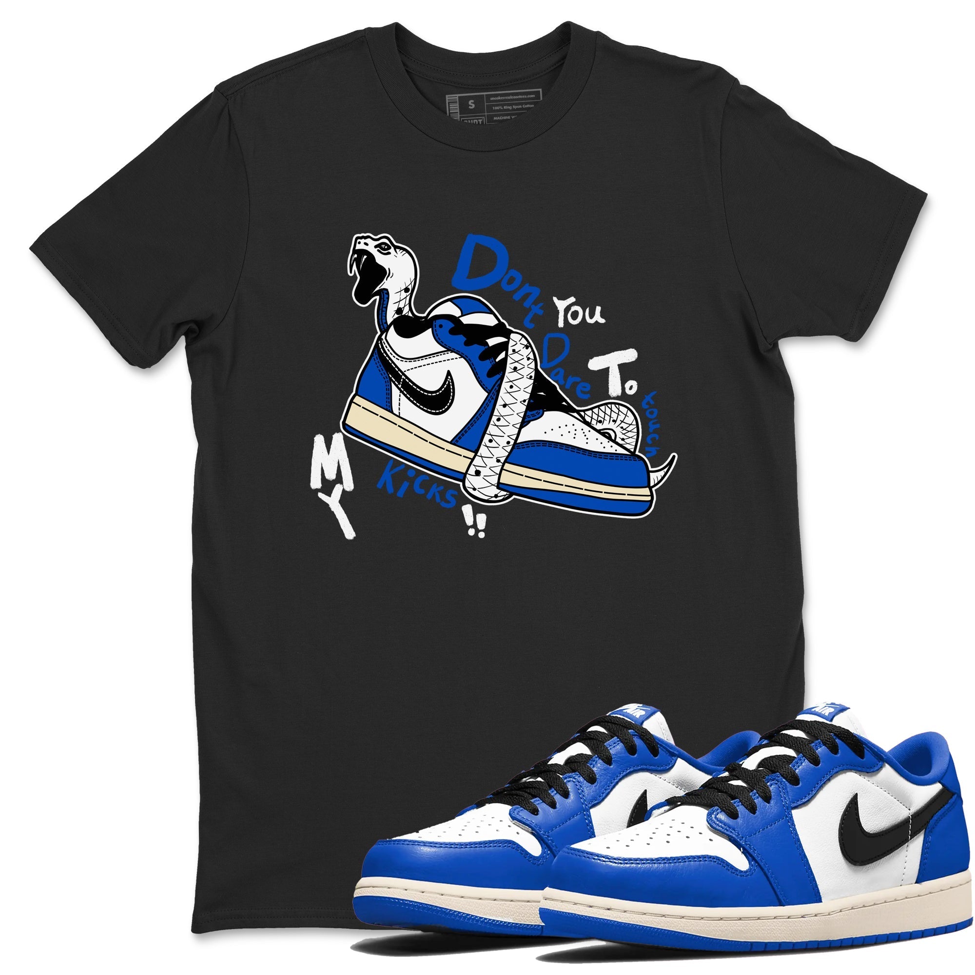 Don't Touch My Kicks snkmatch Tees - Air Jordan 1 Game Royal