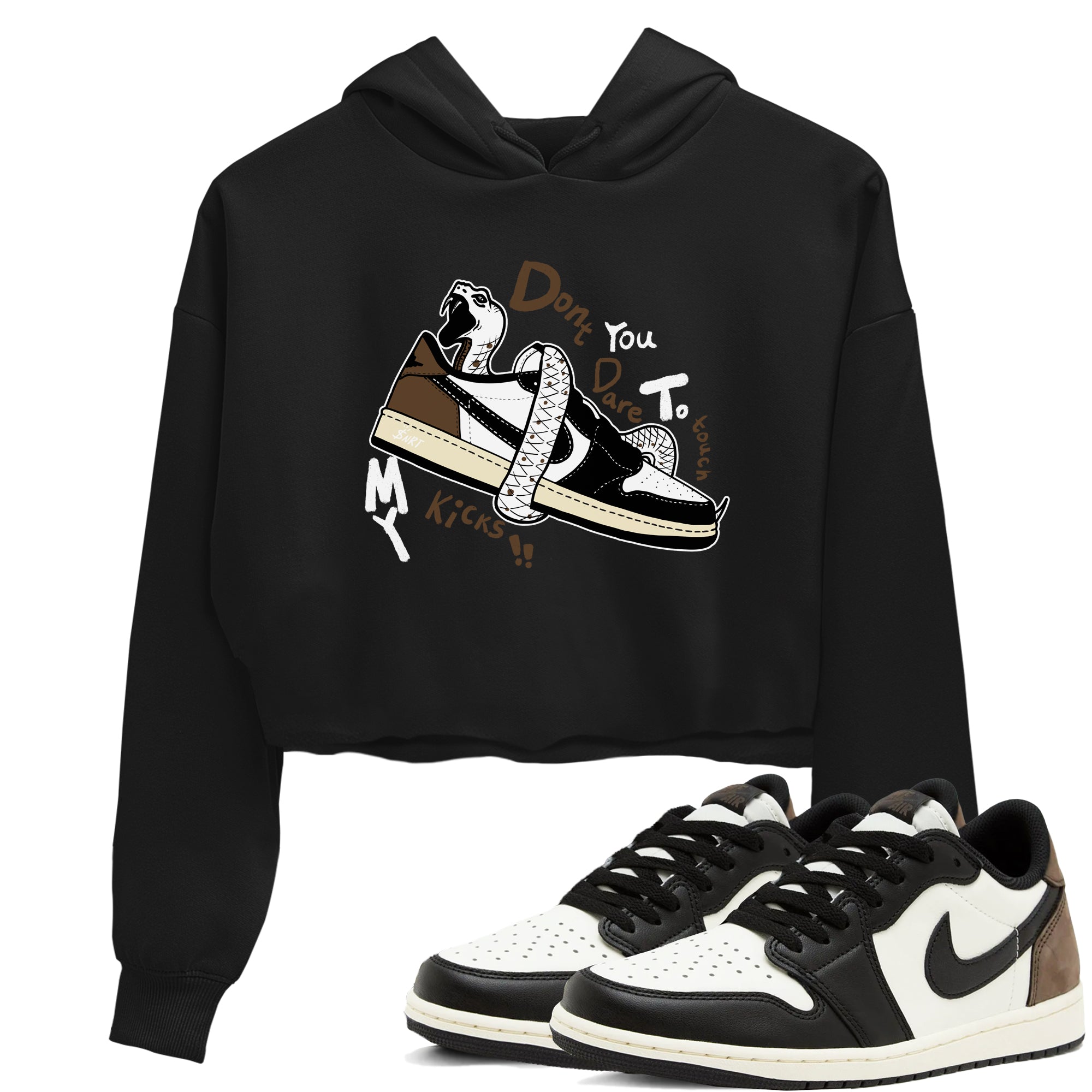 Don't Touch My Kicks snkmatch Women's Top - Air Jordan 1 Mocha