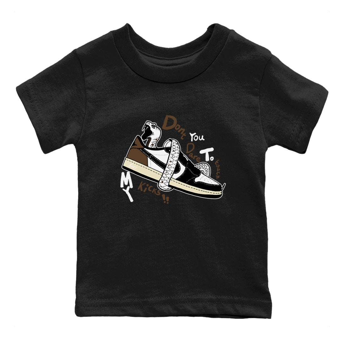 Don't Touch My Kicks snkmatch Tees Kids - Air Jordan 1 Mocha
