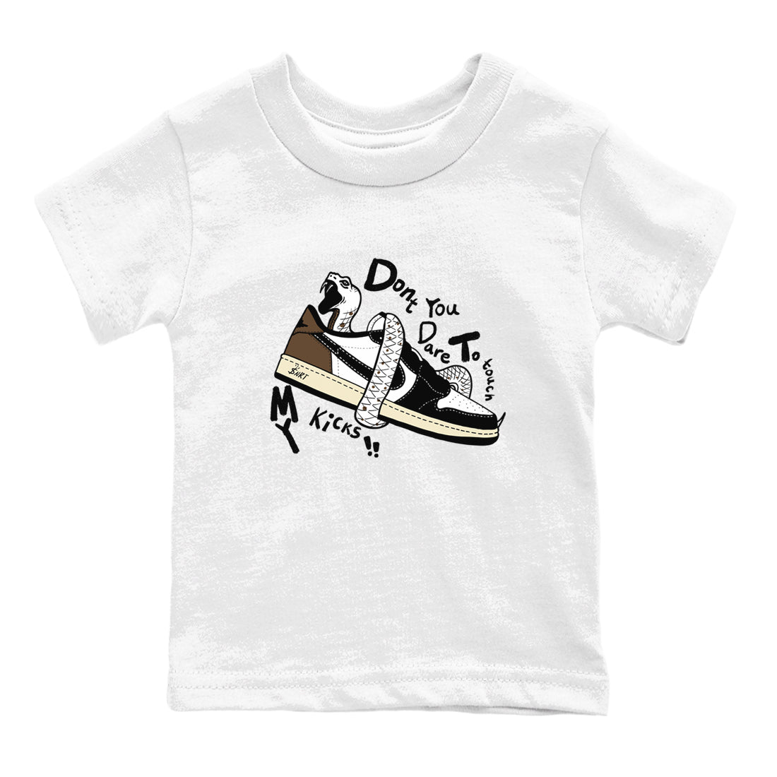 Don't Touch My Kicks snkmatch Tees Kids - Air Jordan 1 Mocha