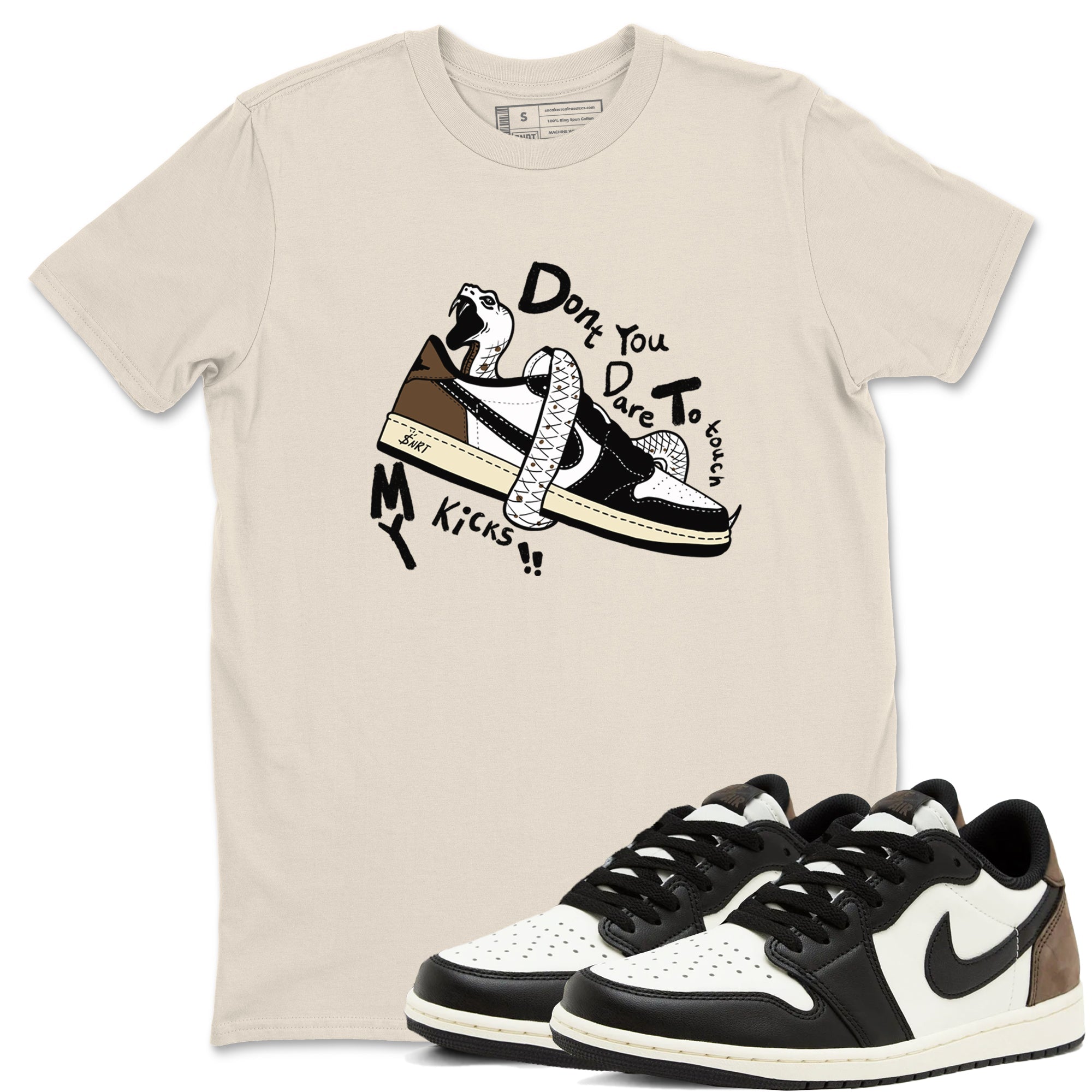 Don't Touch My Kicks snkmatch Tees - Air Jordan 1 Mocha