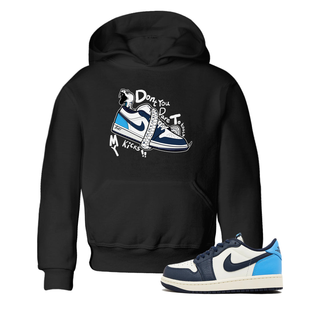 Don't Touch My Kicks snkmatch Tees Kids - Air Jordan 1 Obsidian