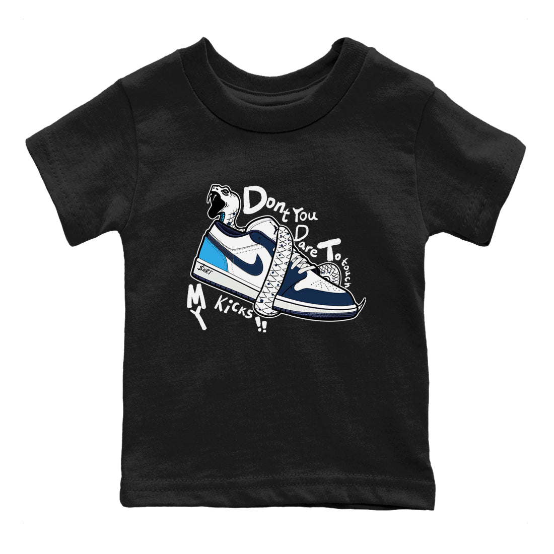 Don't Touch My Kicks snkmatch Tees Kids - Air Jordan 1 Obsidian