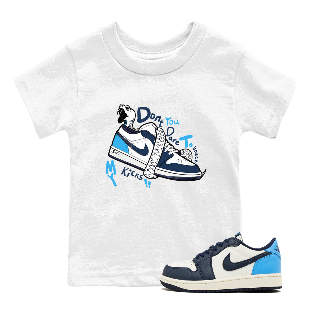 Don't Touch My Kicks snkmatch Tees Kids - Air Jordan 1 Obsidian